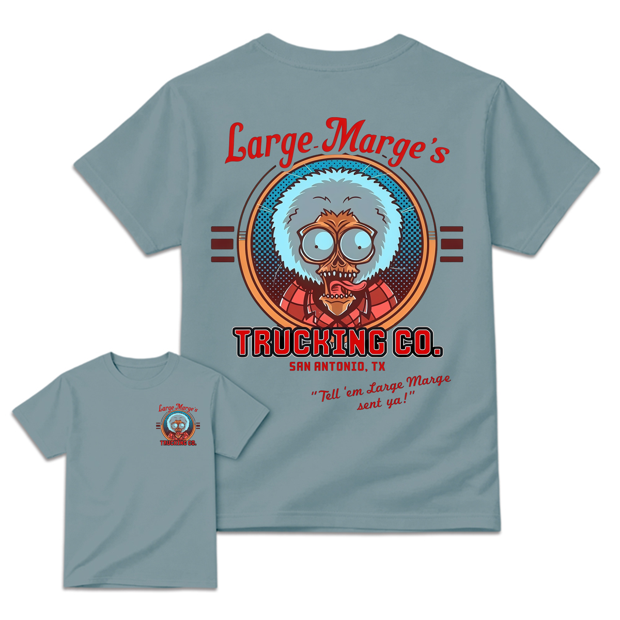 Vintage 1985 Trucker Graphic Tee Retro Horror Movie T-Shirt