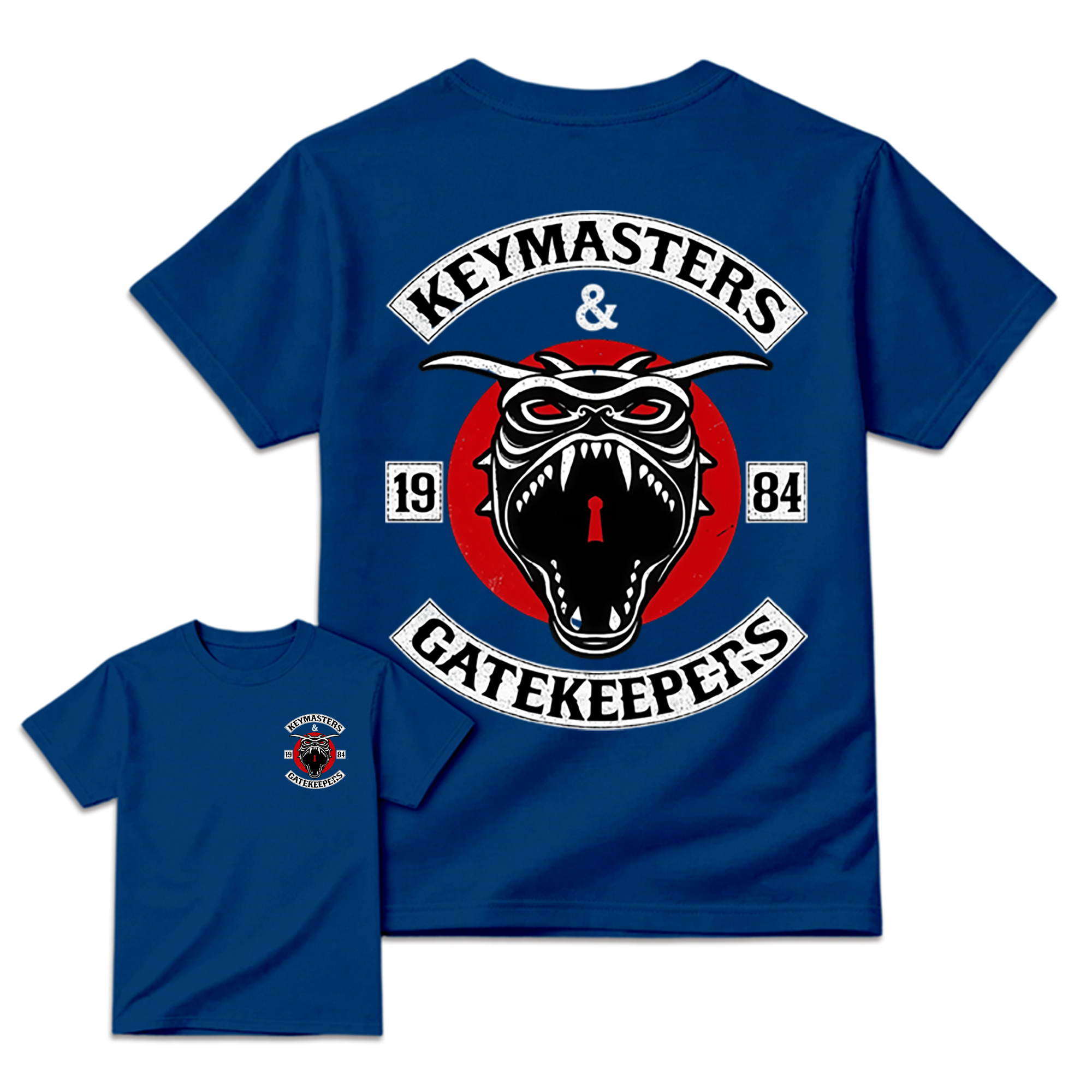 Vintage Gh0stbusters Keymaster & Gatekeeper 1984 Cult Movie Horror Comedy T-Shirt