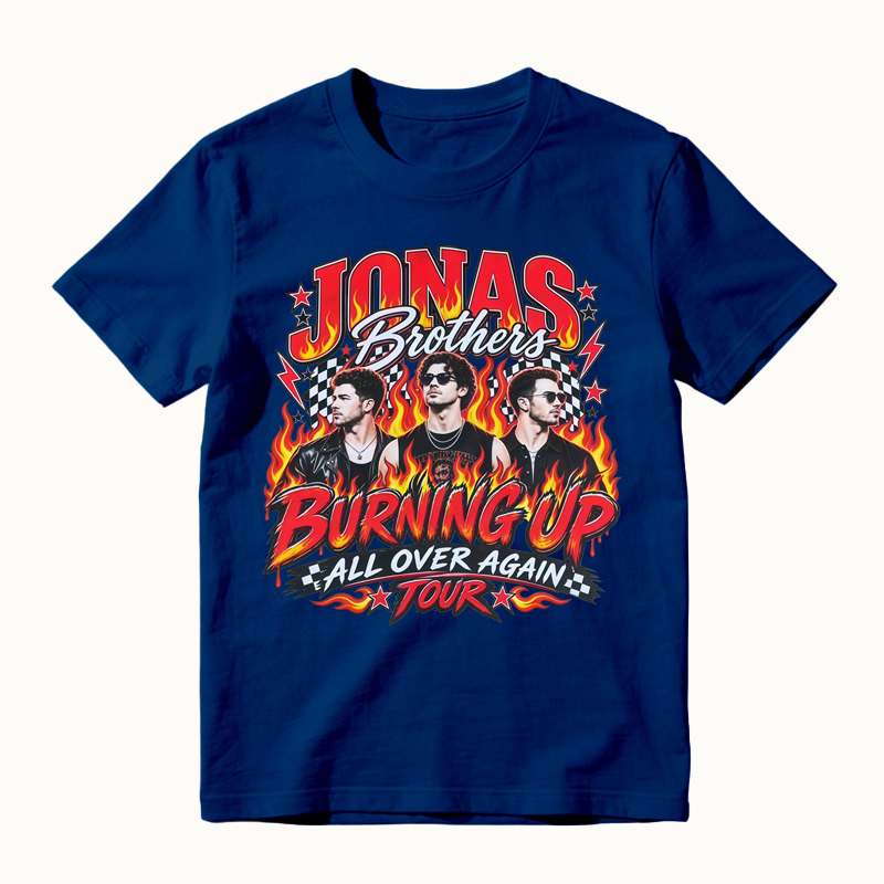 J0nas Brothers Burnin' Up All Over Again Tour Music T-shirt