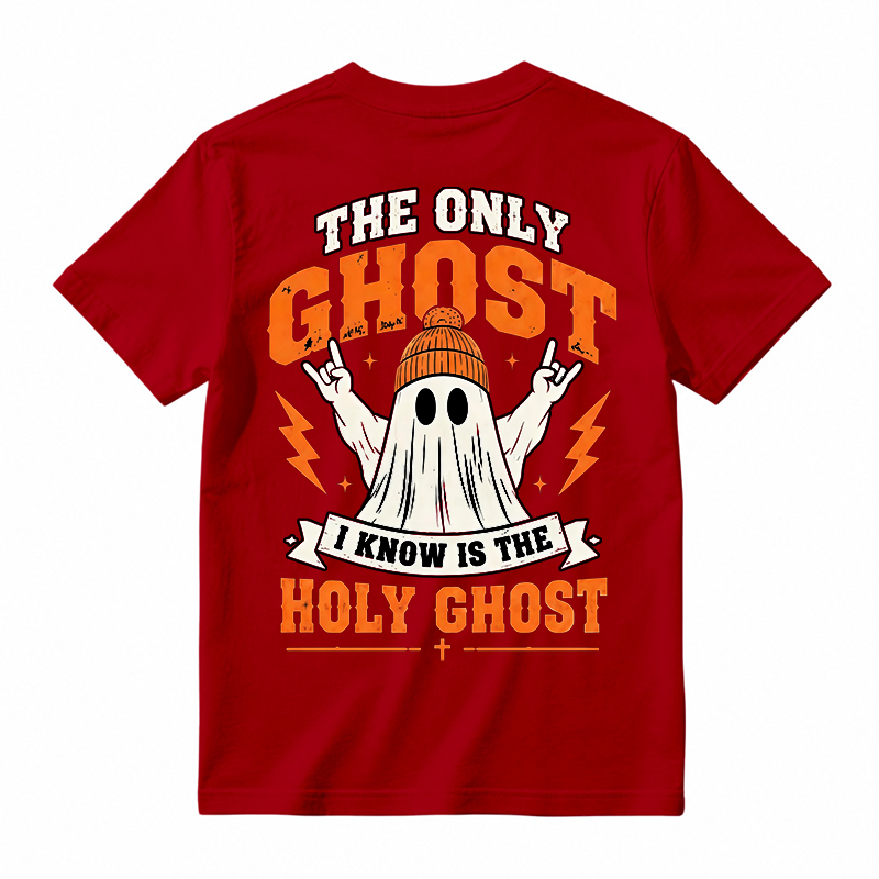 The Only Ghost I Know Is The Holy Ghost Funny Christian Halloween Graphic Tee
