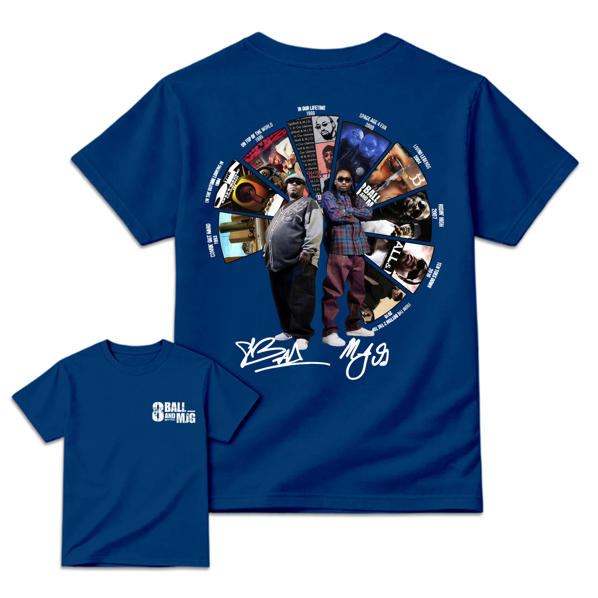 Vintage 8Ball & MJG Vintage Album T-Shirt, Hip Hop Music Band Shirt