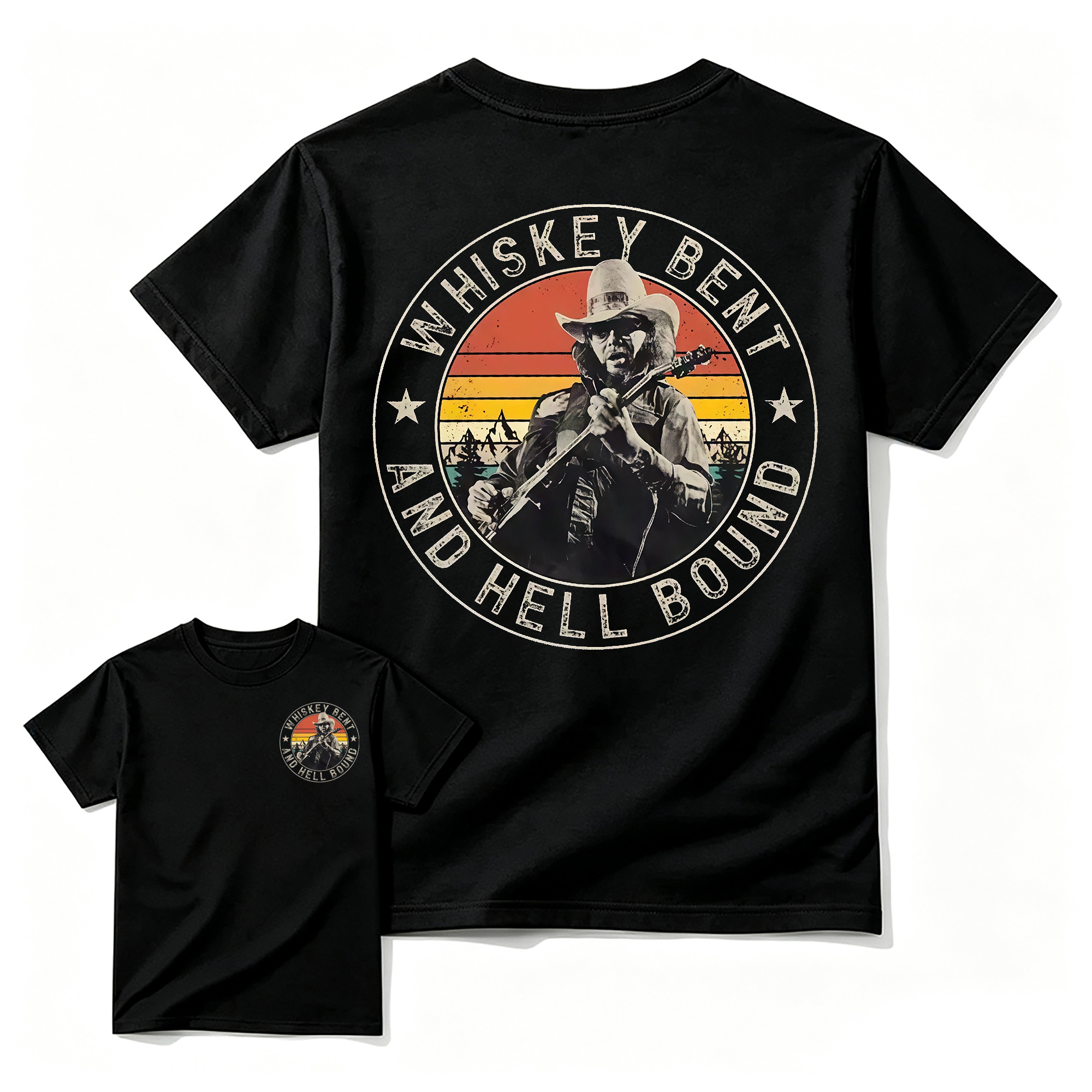 Vintage Country Music T-Shirt, Retro Outlaw Cowboy Graphic Tee, Western Unisex Shirt