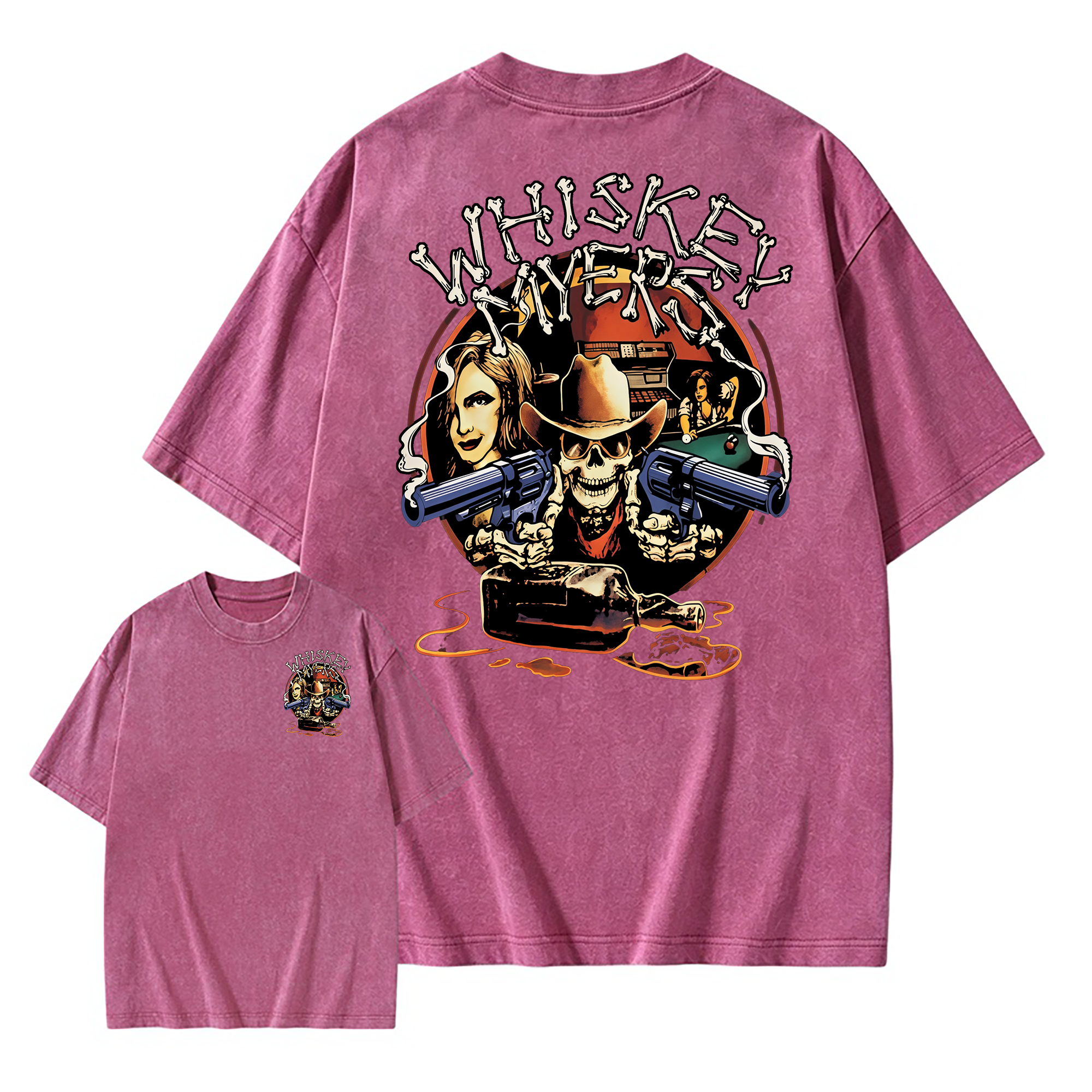 Wh1skey Myers Vintage Rock Band Shirt Washed T-shirt