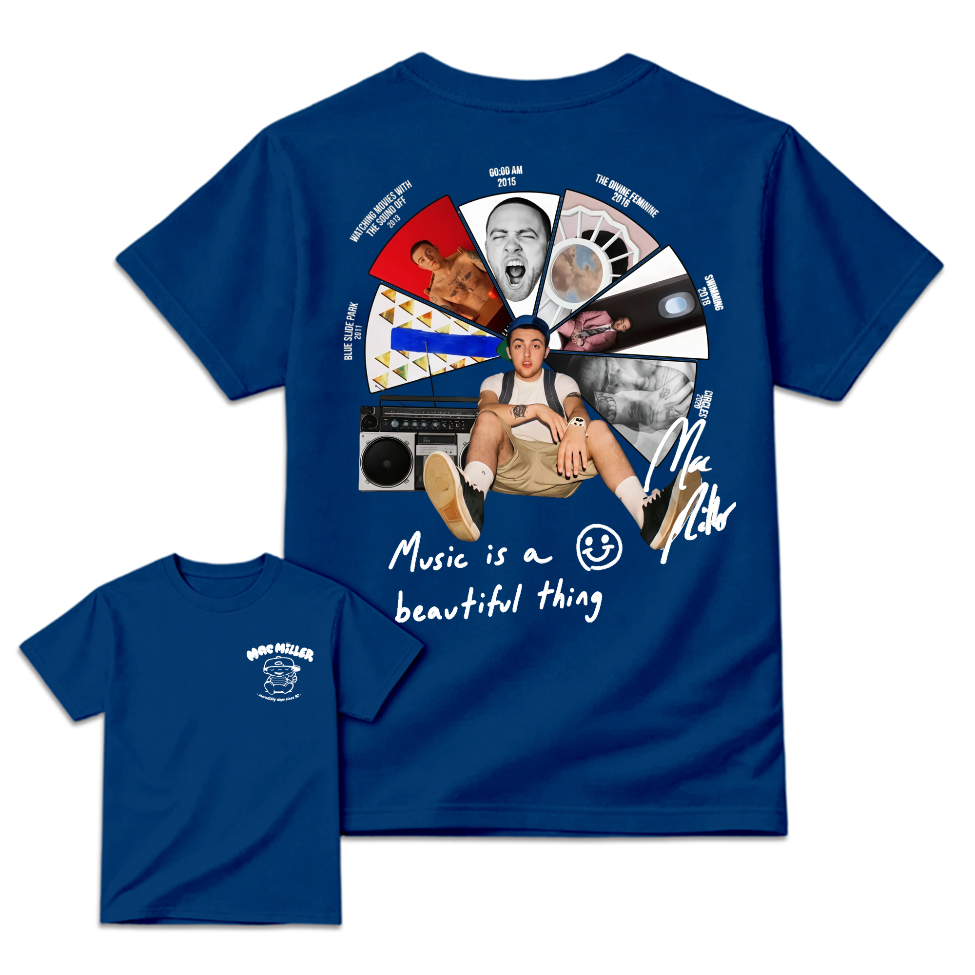 Mac Mil1er Music Is A Beautiful Thing Vintage Hip Hop Rapper Music Album Shirt