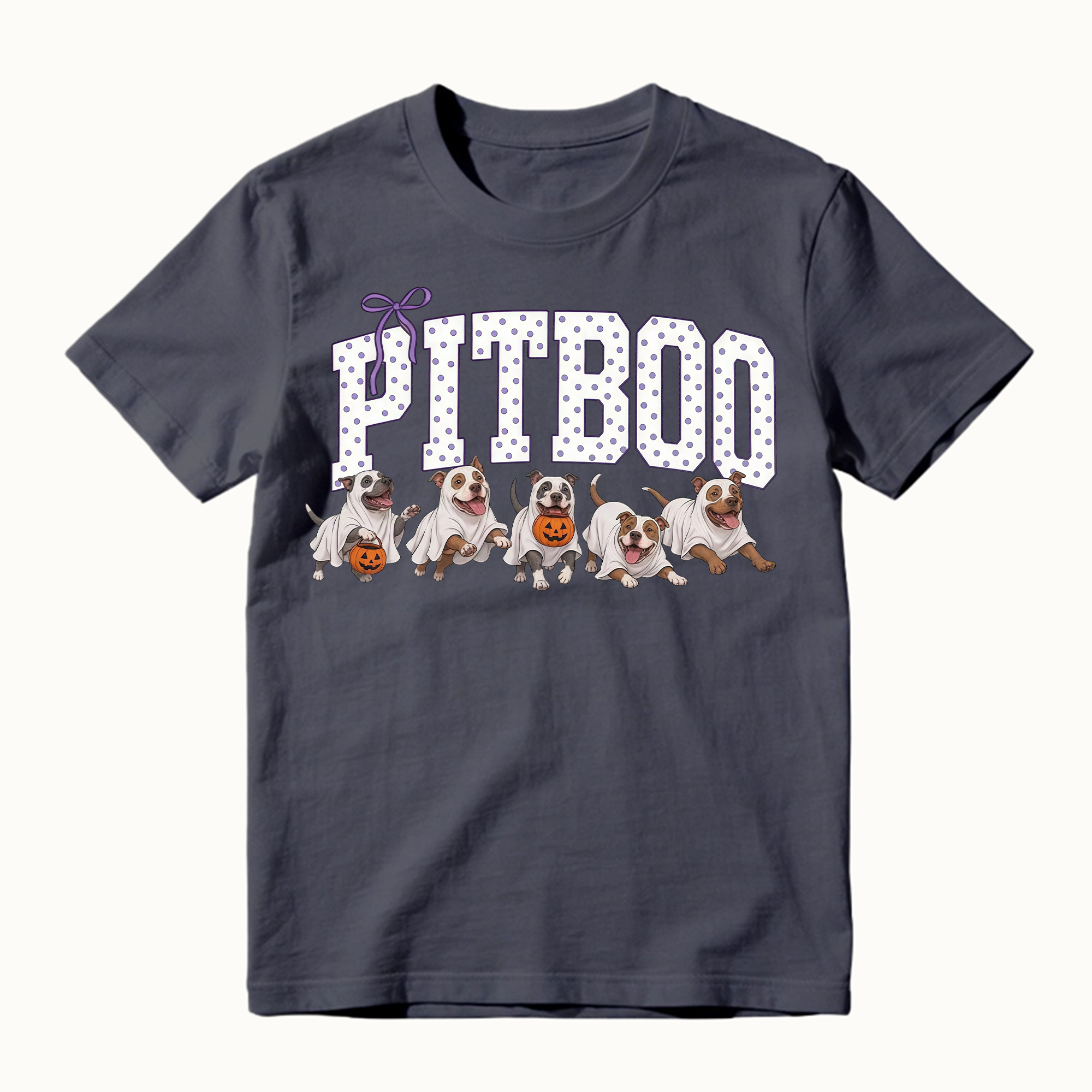 Cute Spooky Halloween Pitbull Shirt, Funny Pitboo Dog Mom Tee