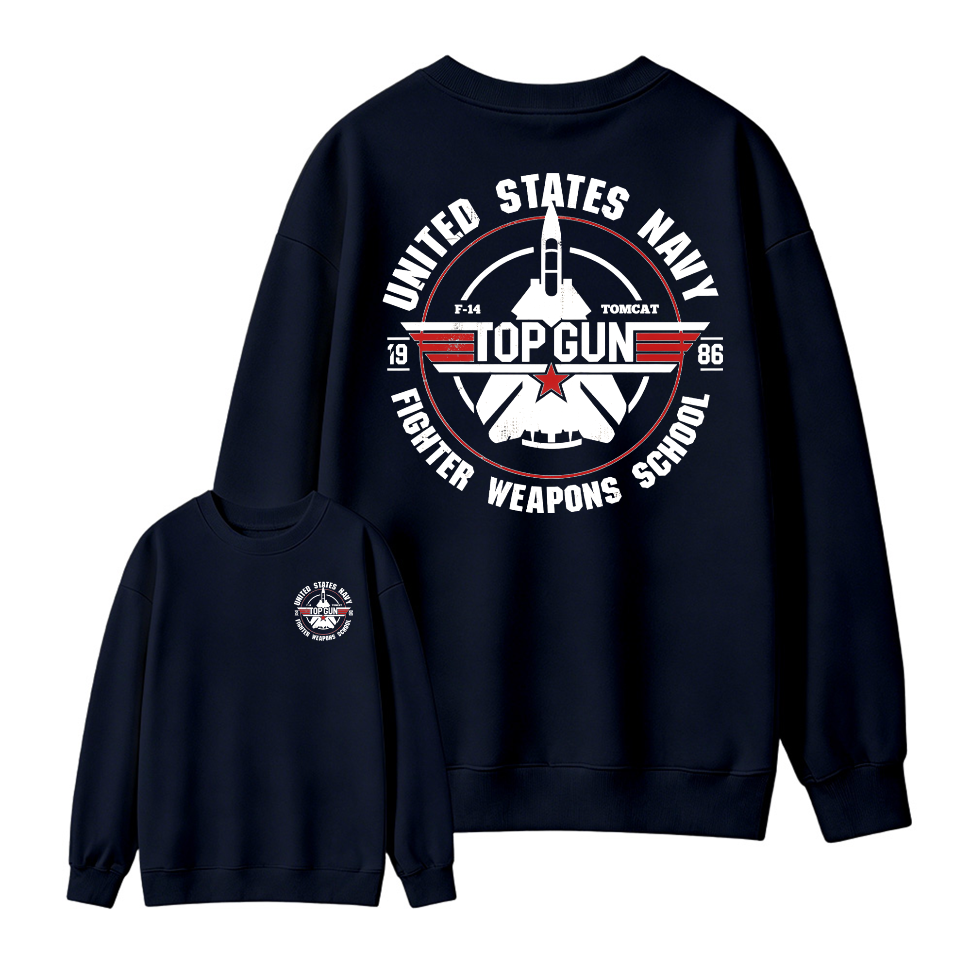 T0p Gun Vintage 80s Fighter Pilot Graphic Sweatshirt, Retro Military Aviation Sweatshirt, Navy Fighter Jet Unisex Sweatshirt