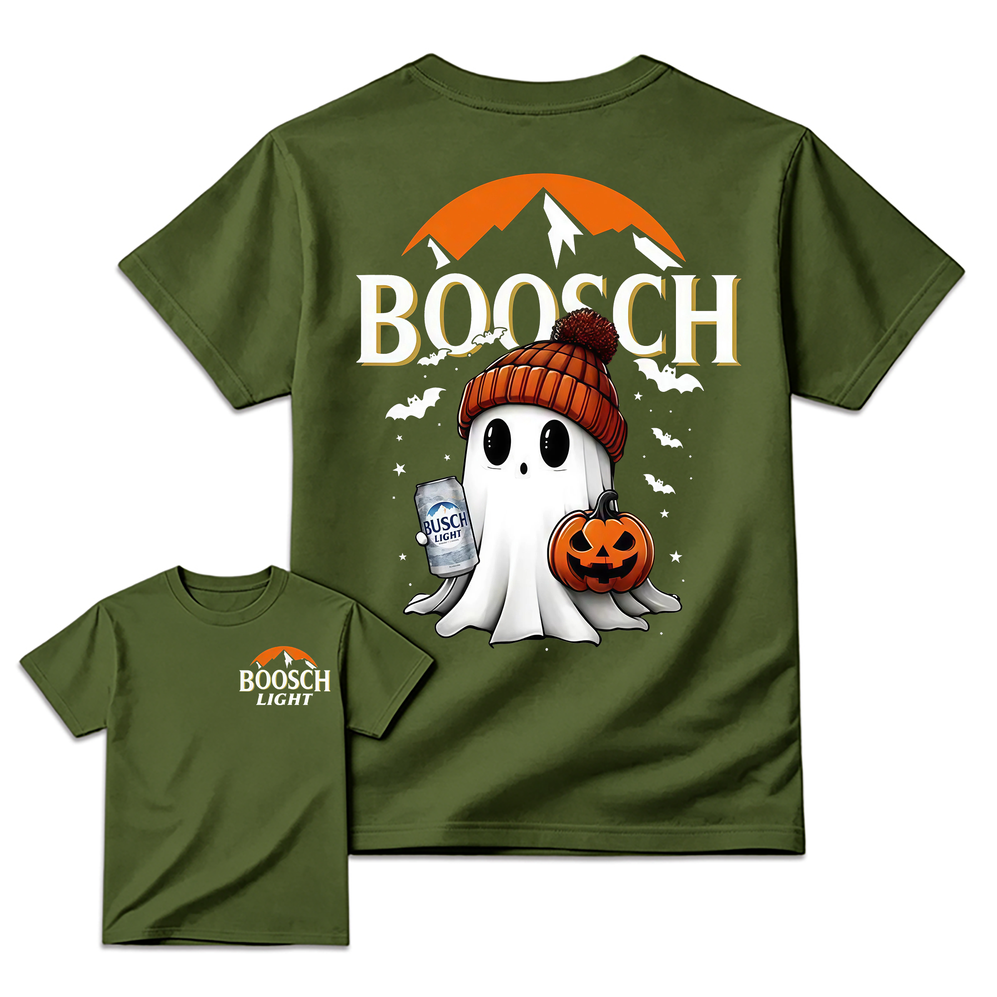 Boosch Light Halloween Cute Ghost Pumpkin T-Shirt