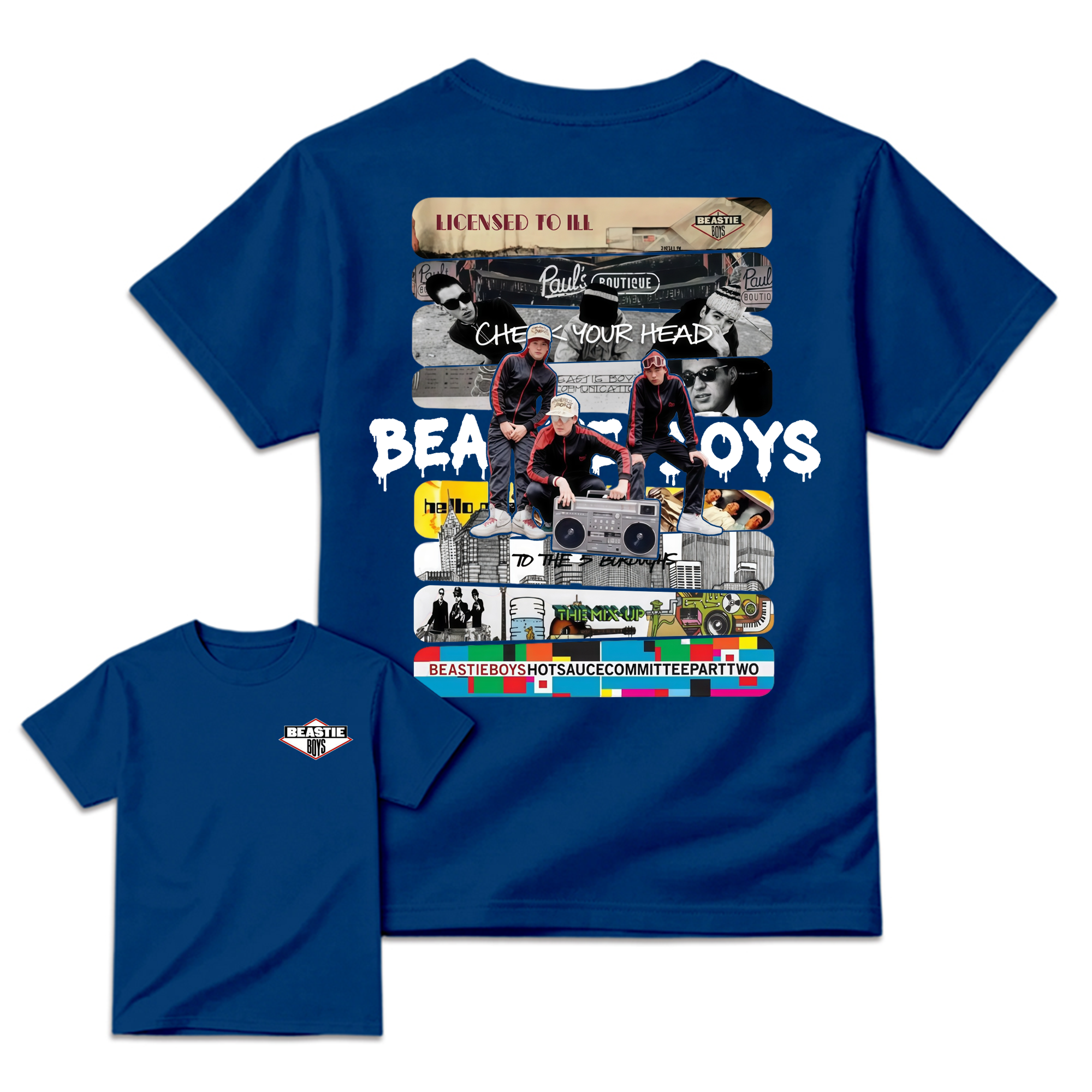 To Honor Beastie Boys Vintage Hip Hop Rap Albums Tour Graphic T-shirt