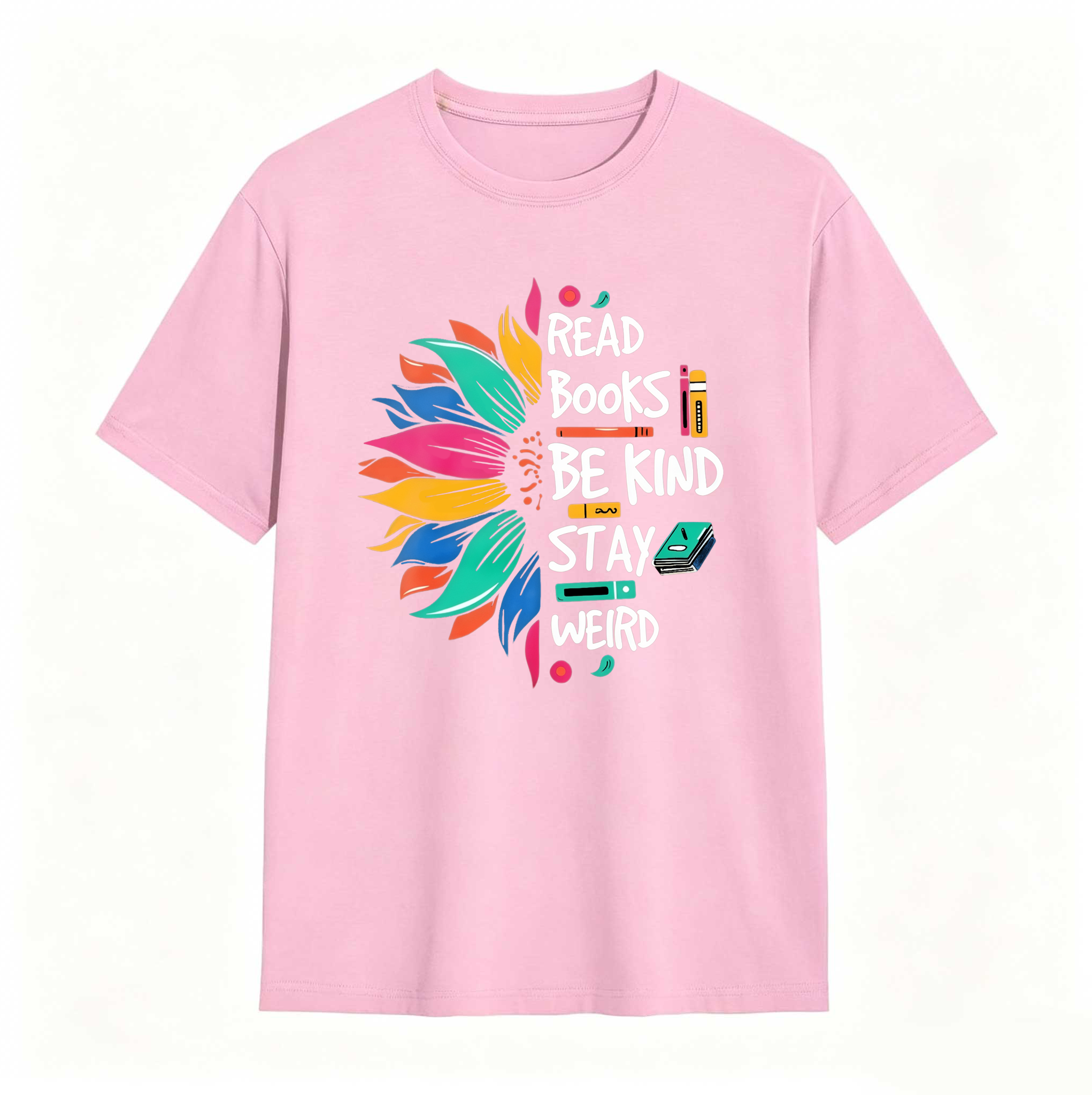Wardrobecart Read Books Be Kind Stay Weird Unisex Classic T-shirt