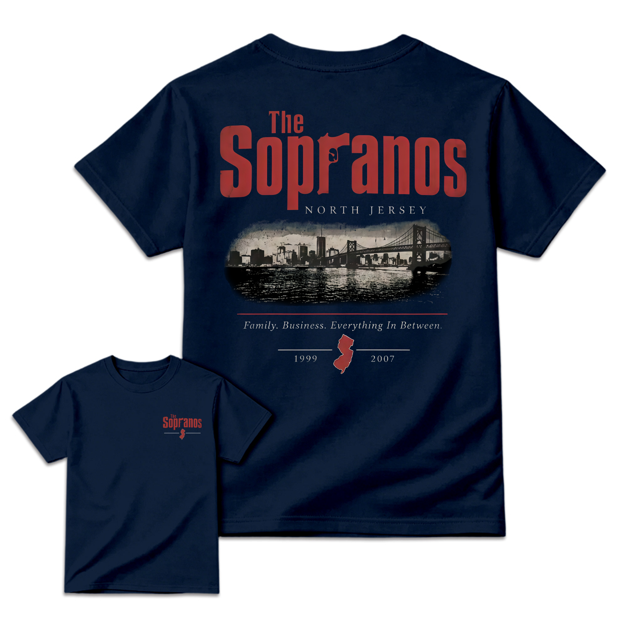 The Sopranos New Jersey Skyline Aesthetic T-Shirt