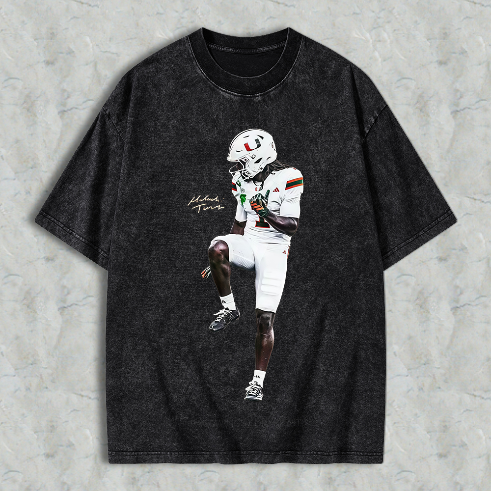 MaIachi T0ney "HE1SMAN" Football Merch Washed T-shirt
