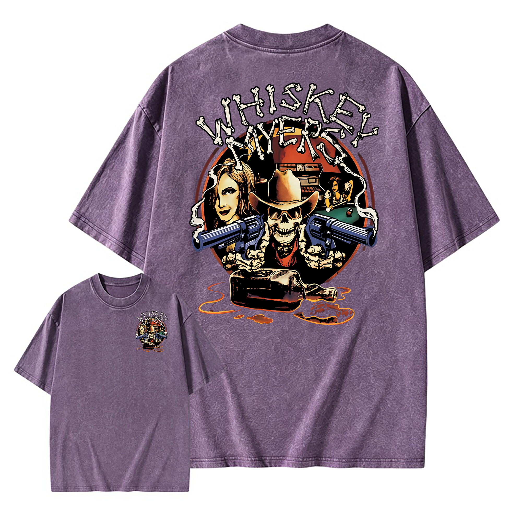 Wh1skey Myers Vintage Rock Band Shirt Washed T-shirt