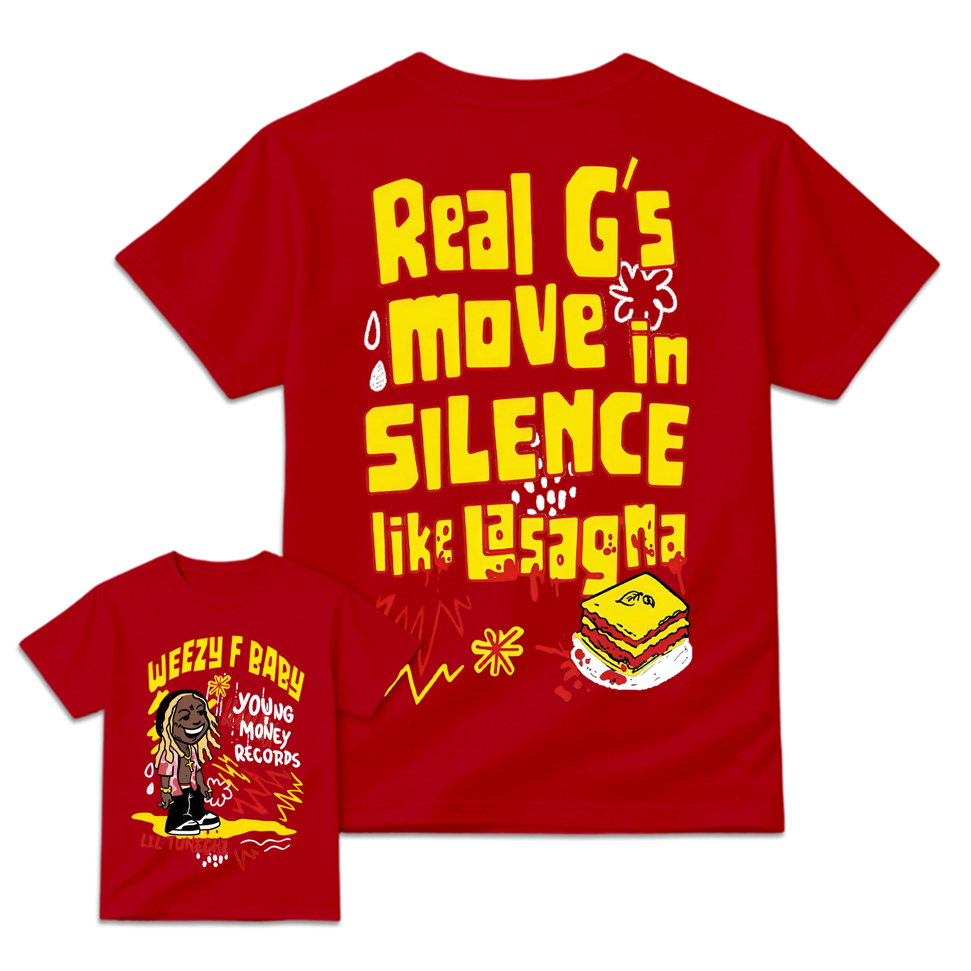 Real G's Move In Silence Like Lasagna Shirt, Young Money Records T-Shirt, Gifts For Rap Fans