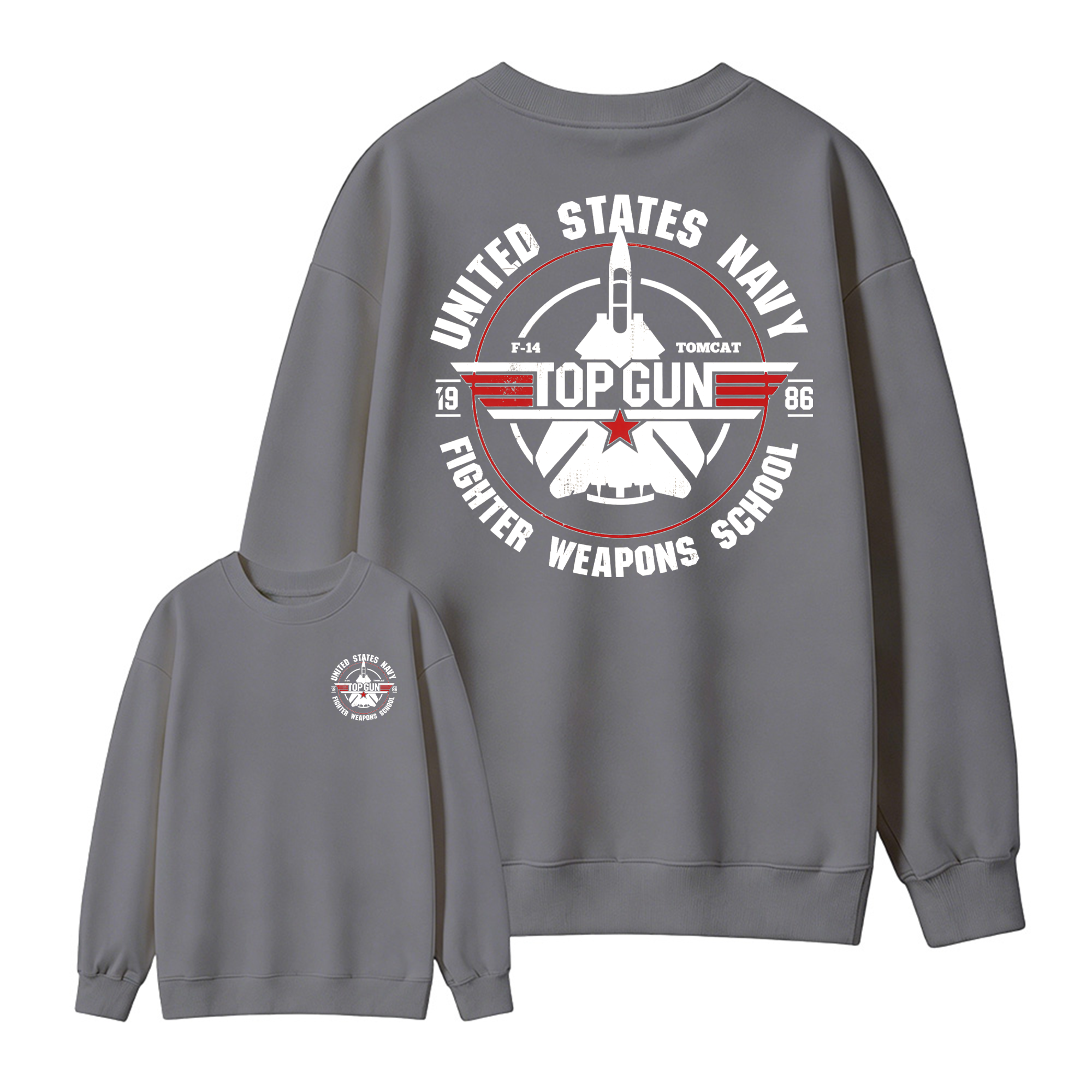 T0p Gun Vintage 80s Fighter Pilot Graphic Sweatshirt, Retro Military Aviation Sweatshirt, Navy Fighter Jet Unisex Sweatshirt