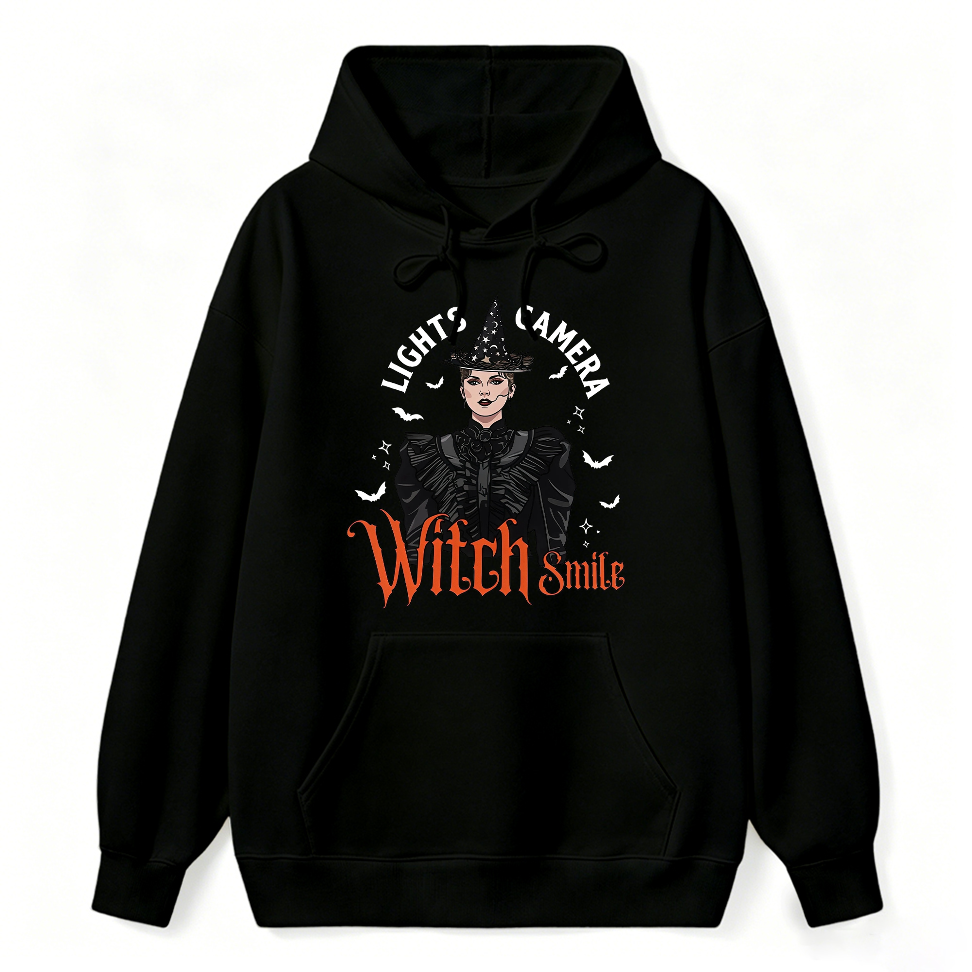 Lights, Camera, Witch Smile! Premium Spooky Season Hoodie