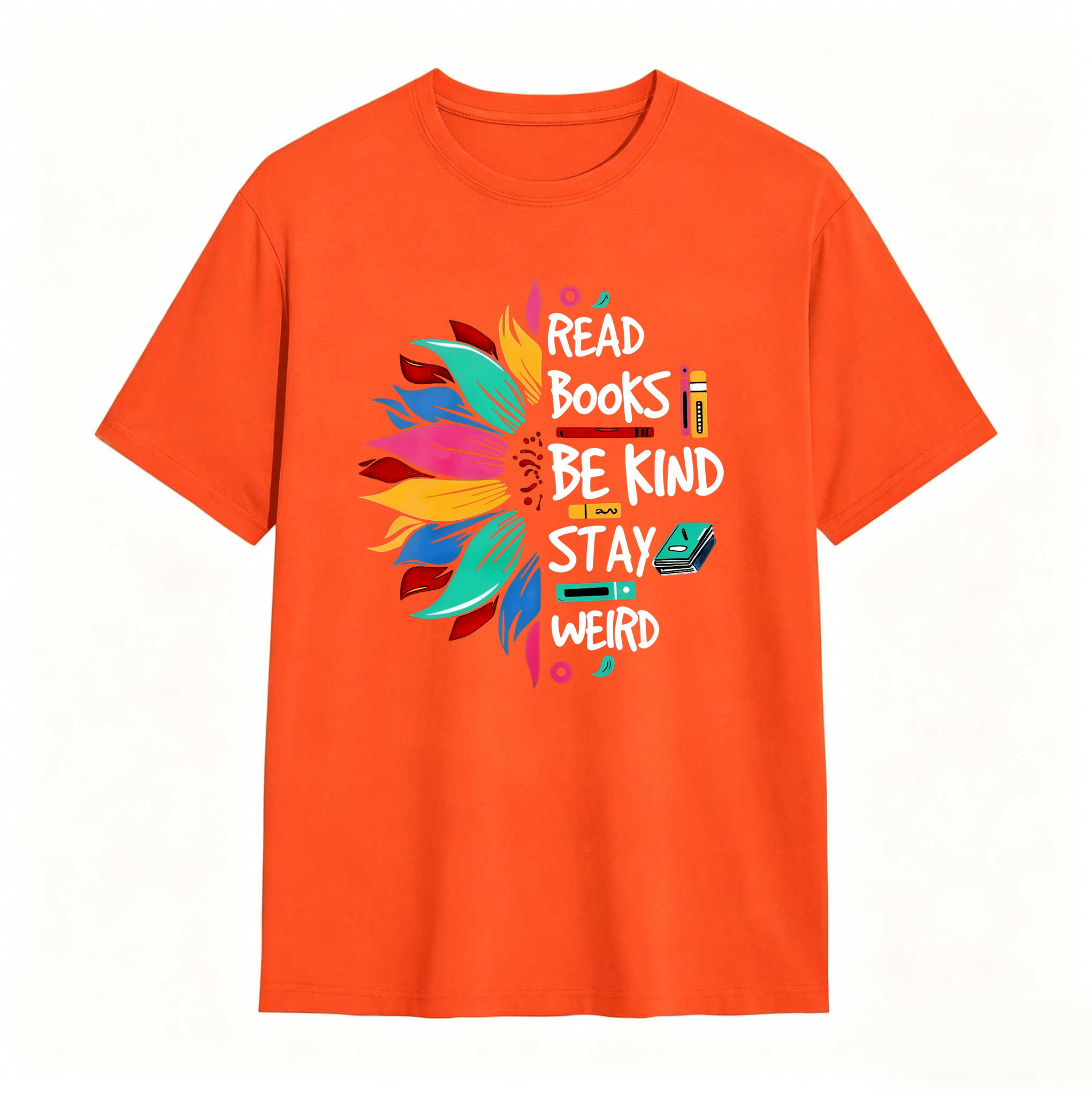 Wardrobecart Read Books Be Kind Stay Weird Unisex Classic T-shirt