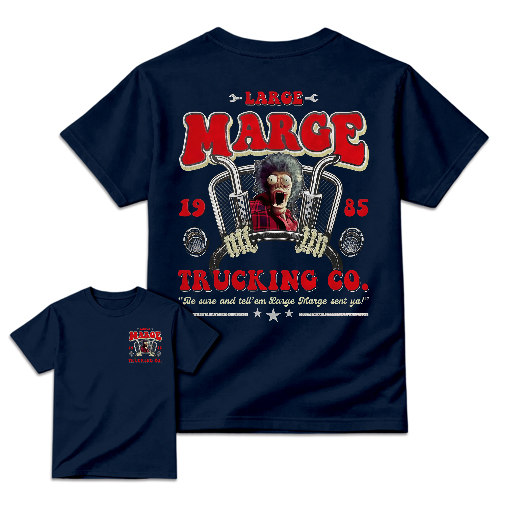 Vintage 1985 Trucking Co. Trucker Retro Horror Movie T-Shirt