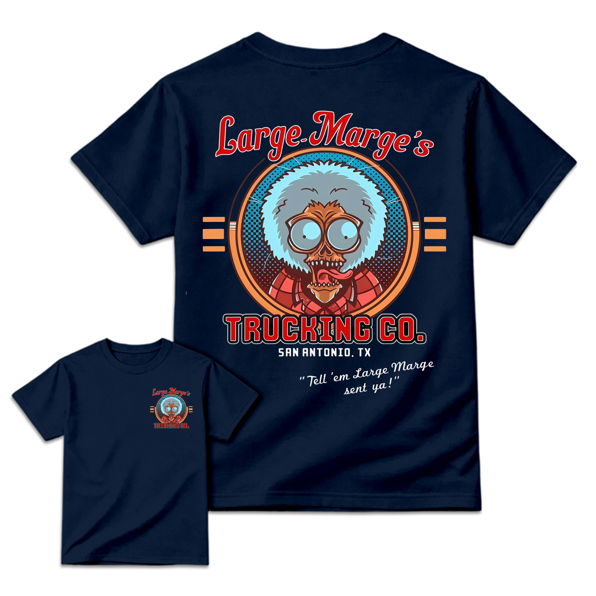Vintage 1985 Trucker Graphic Tee Retro Horror Movie T-Shirt