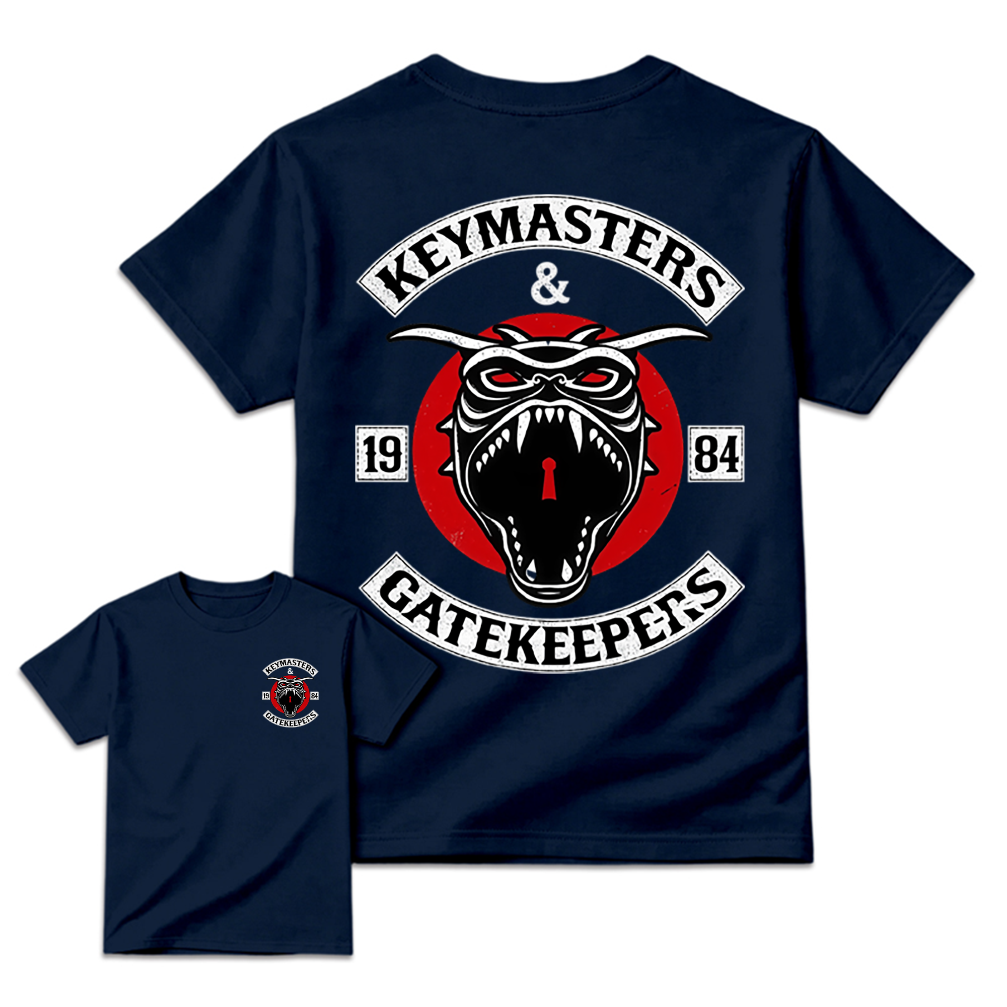 Vintage Gh0stbusters Keymaster & Gatekeeper 1984 Cult Movie Horror Comedy T-Shirt