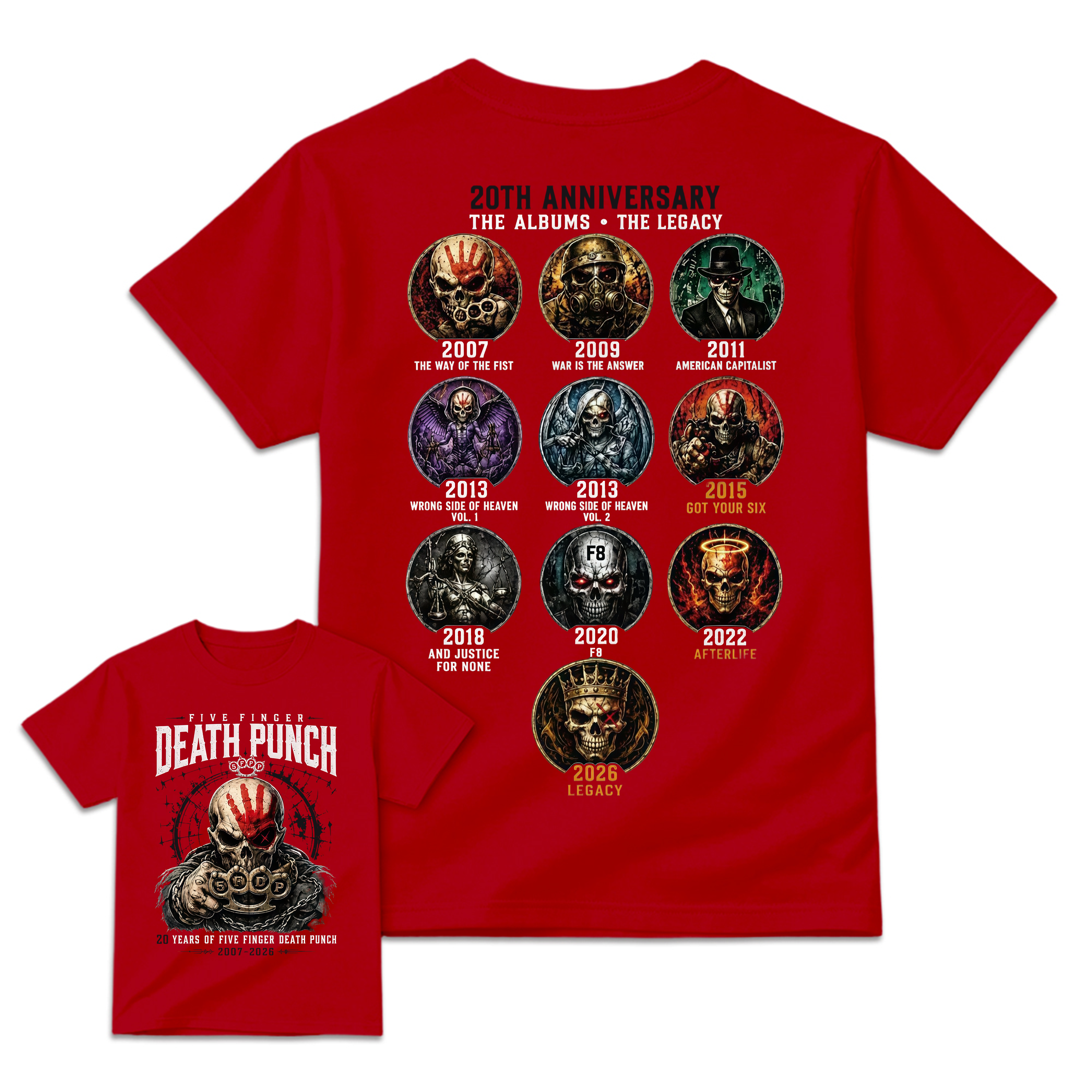 Five Finger Death Punch Rock Band Heavy Metal Music T-shirt