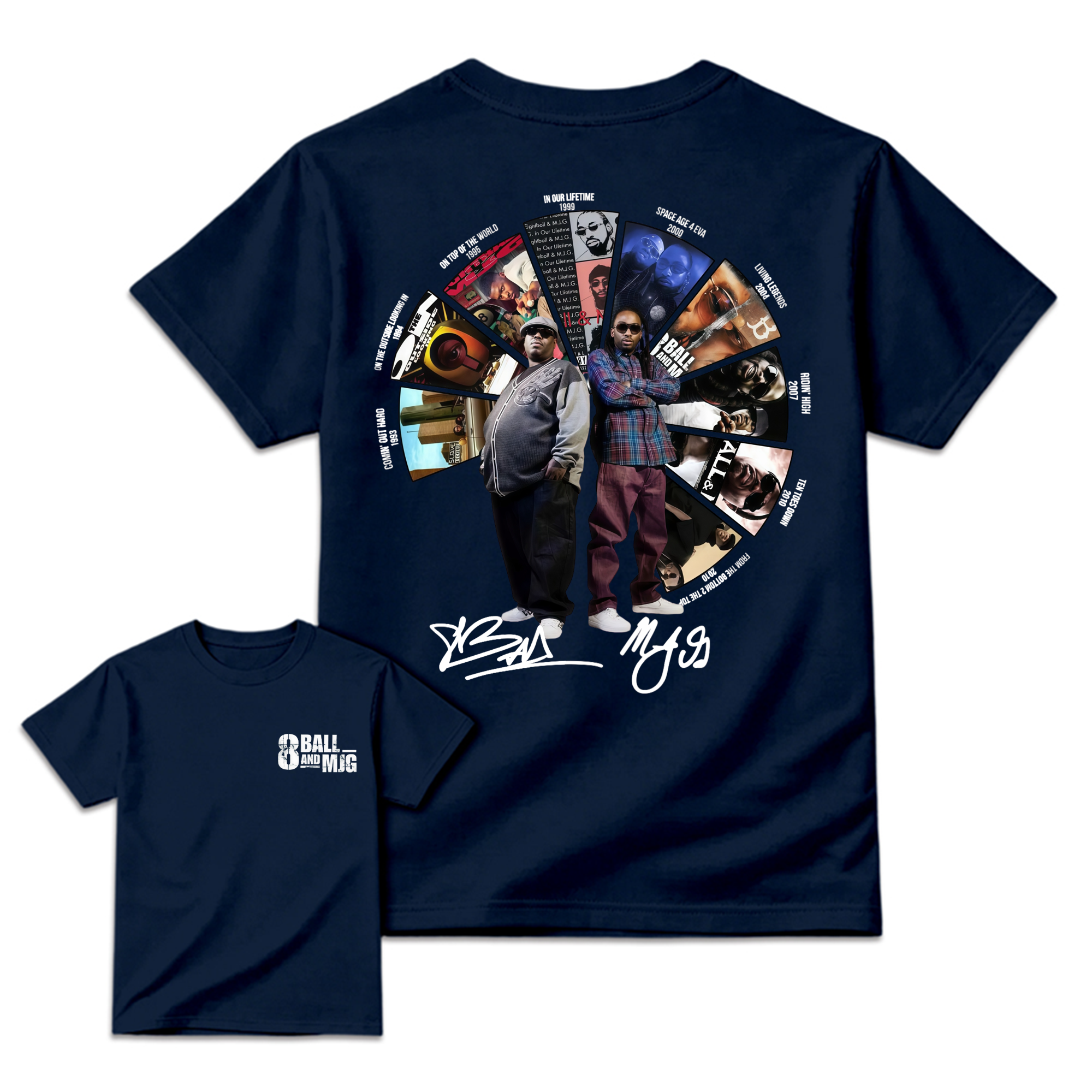 Vintage 8Ball & MJG Vintage Album T-Shirt, Hip Hop Music Band Shirt