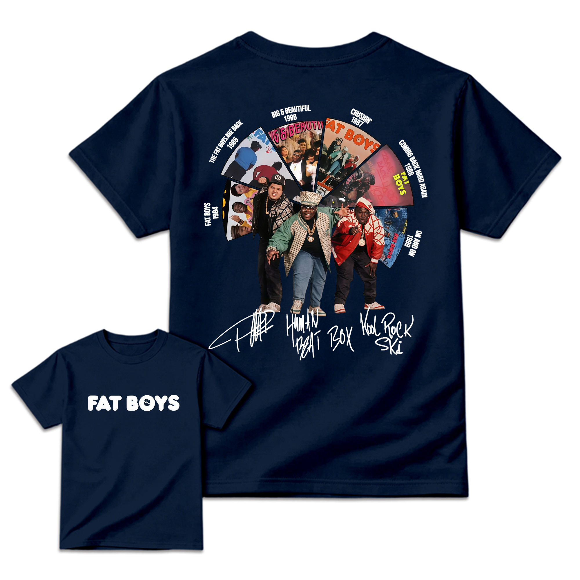 Vintage FAT B0YS Album Tee, Graphic Hip Hop Music Band Shirt