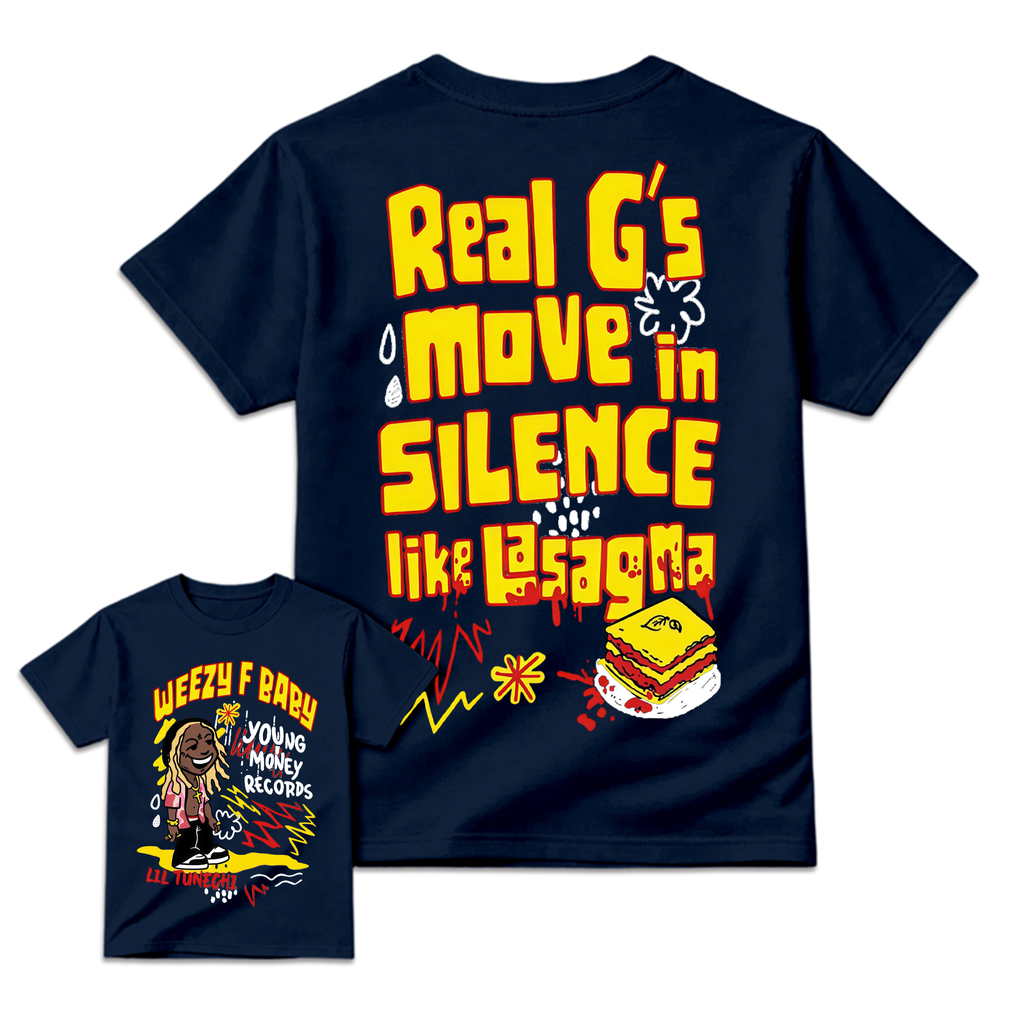 Real G's Move In Silence Like Lasagna Shirt, Young Money Records T-Shirt, Gifts For Rap Fans