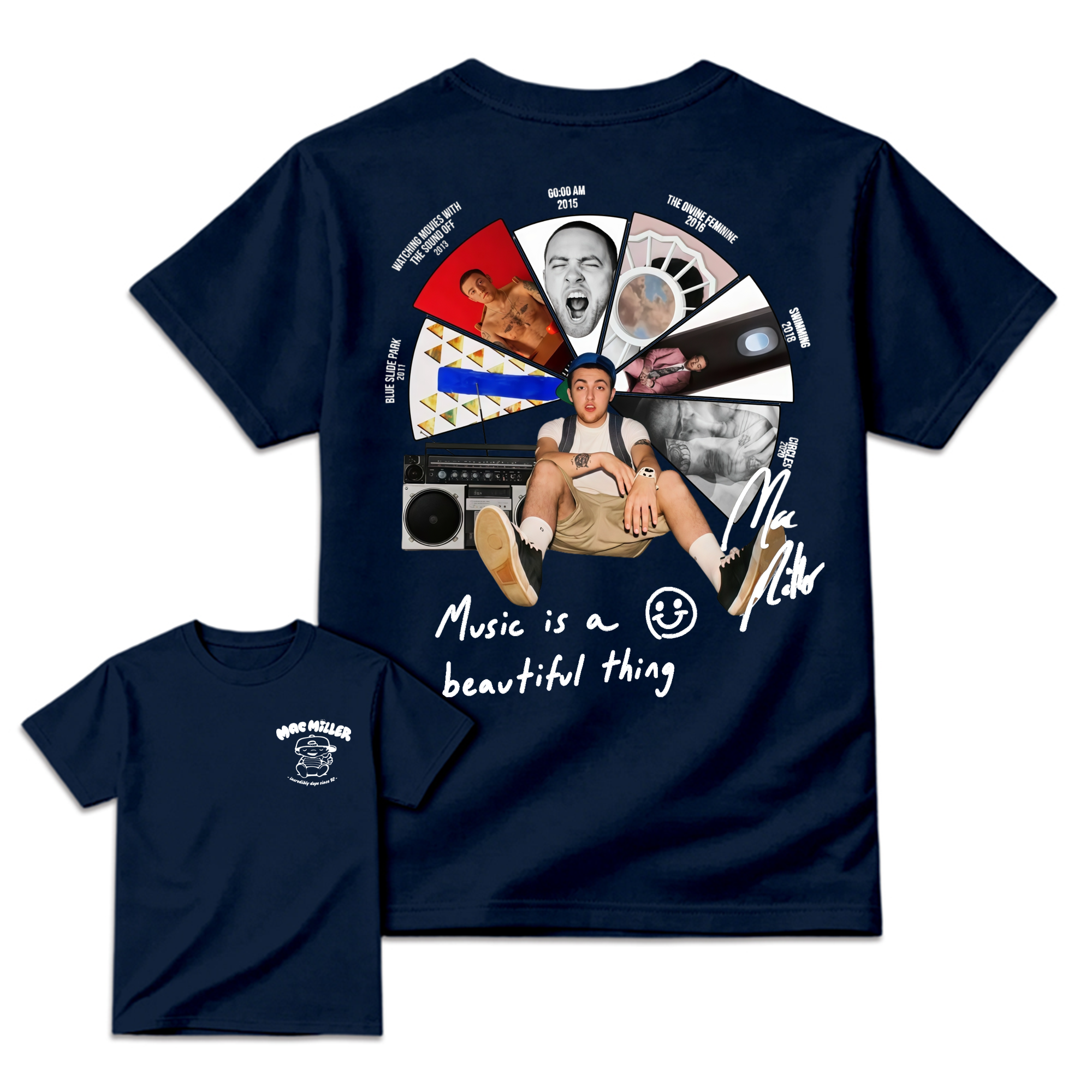 Mac Mil1er Music Is A Beautiful Thing Vintage Hip Hop Rapper Music Album Shirt