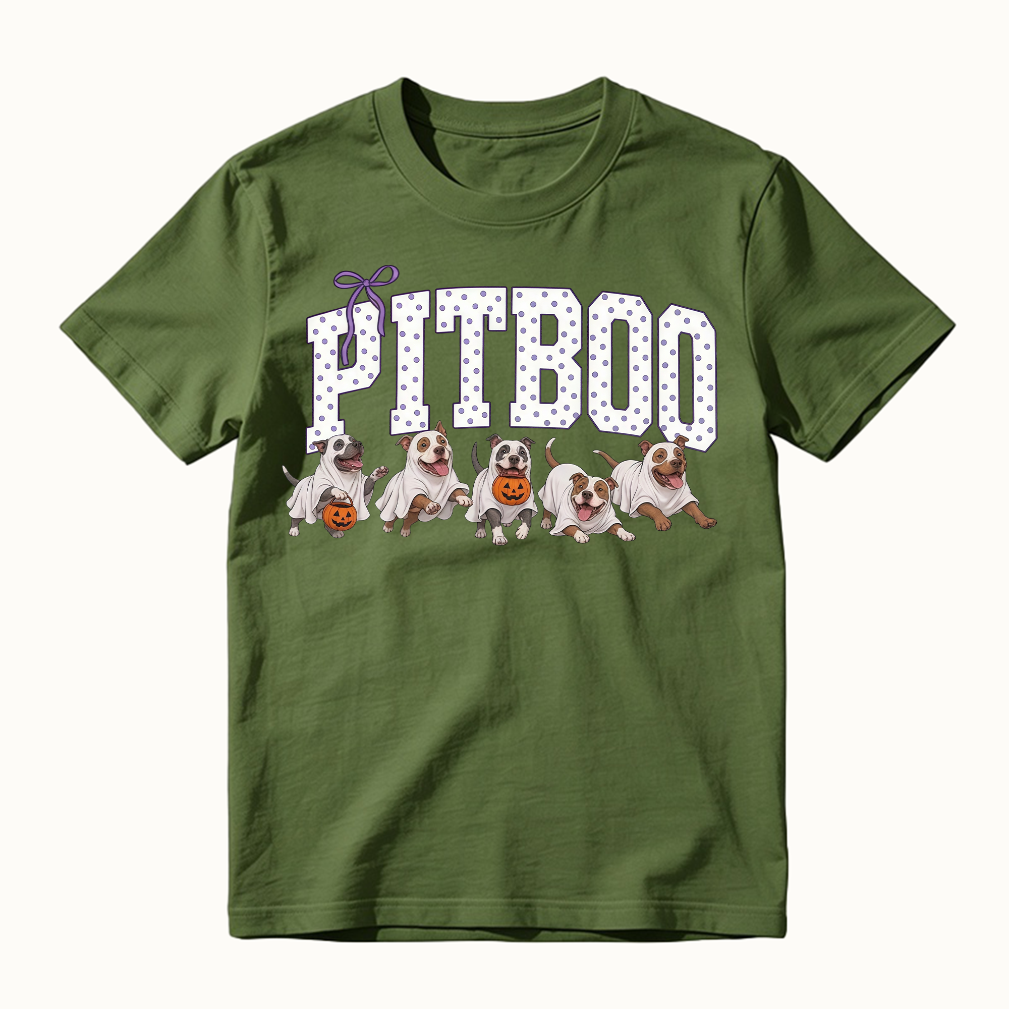 Cute Spooky Halloween Pitbull Shirt, Funny Pitboo Dog Mom Tee