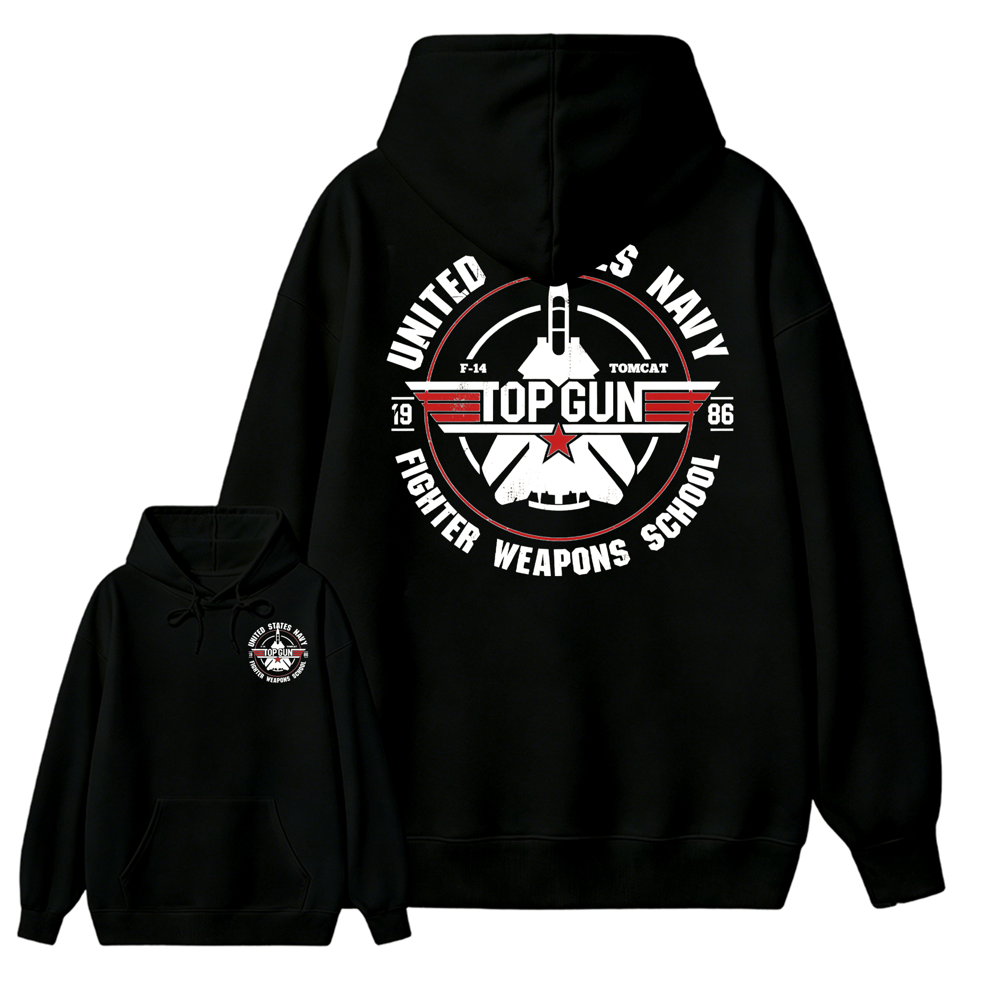 T0p Gun Vintage 80s Fighter Pilot Graphic Hoodie, Retro Military Aviation Hoodie, Navy Fighter Jet Unisex Hoodie