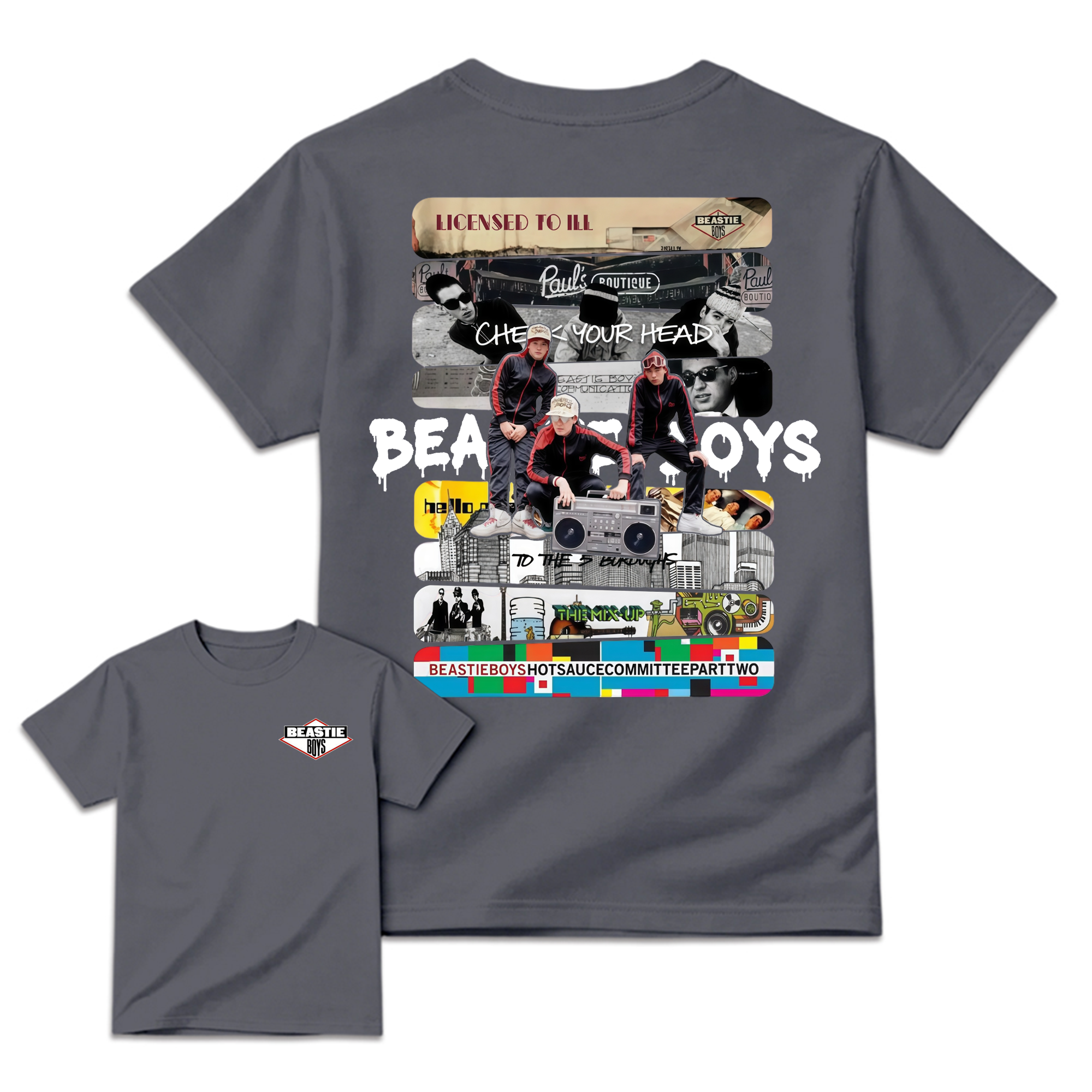 To Honor Beastie Boys Vintage Hip Hop Rap Albums Tour Graphic T-shirt