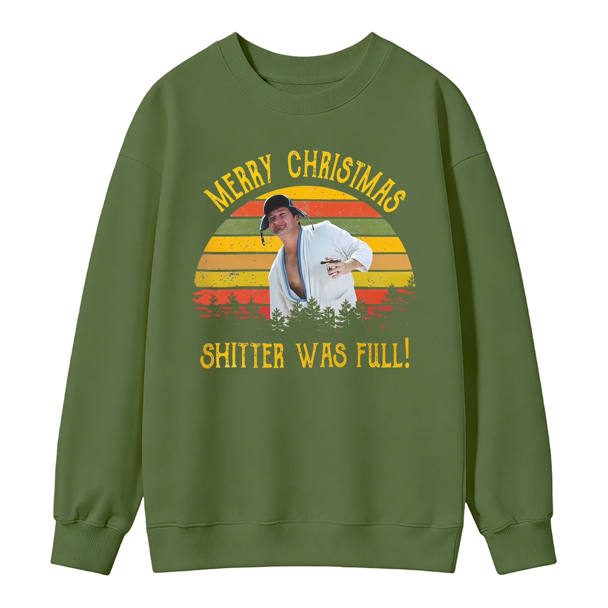 Merry Christmas Shitter Was Full! Holiday Graphic Sweatshirt