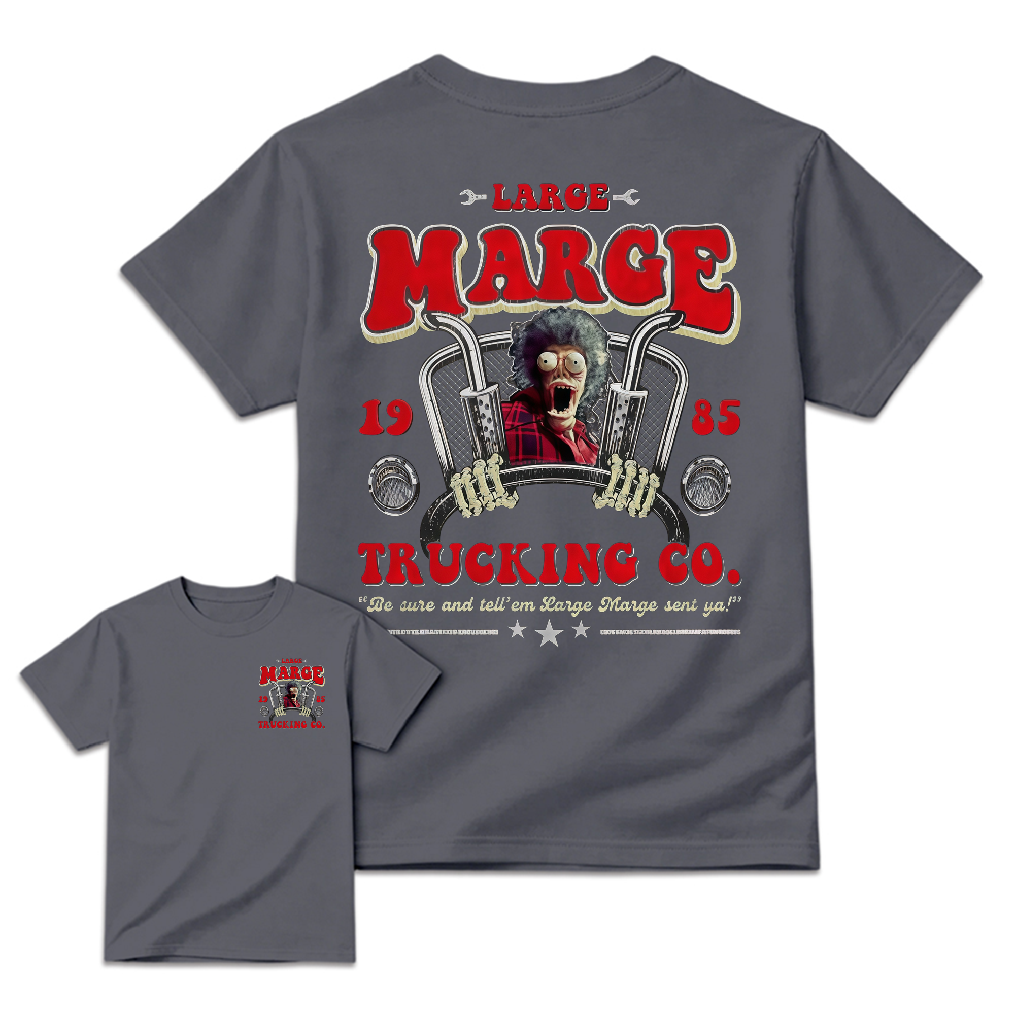 Vintage 1985 Trucking Co. Trucker Retro Horror Movie T-Shirt