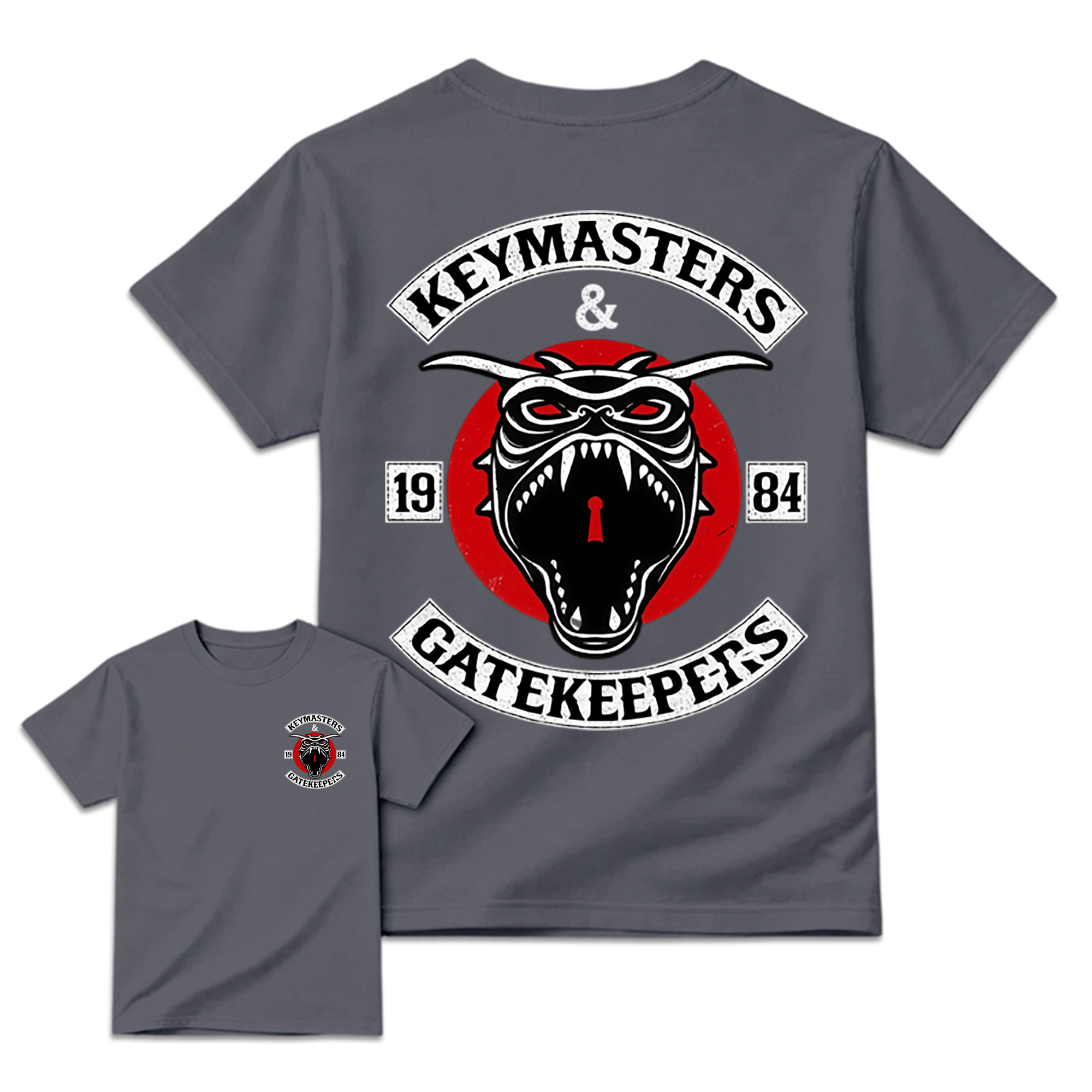Vintage Gh0stbusters Keymaster & Gatekeeper 1984 Cult Movie Horror Comedy T-Shirt