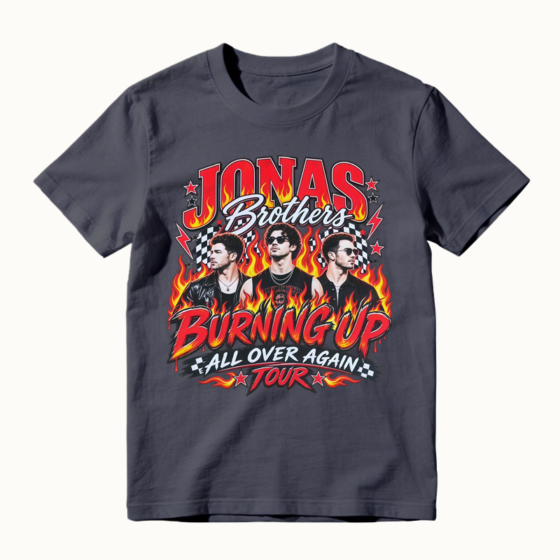 J0nas Brothers Burnin' Up All Over Again Tour Music T-shirt