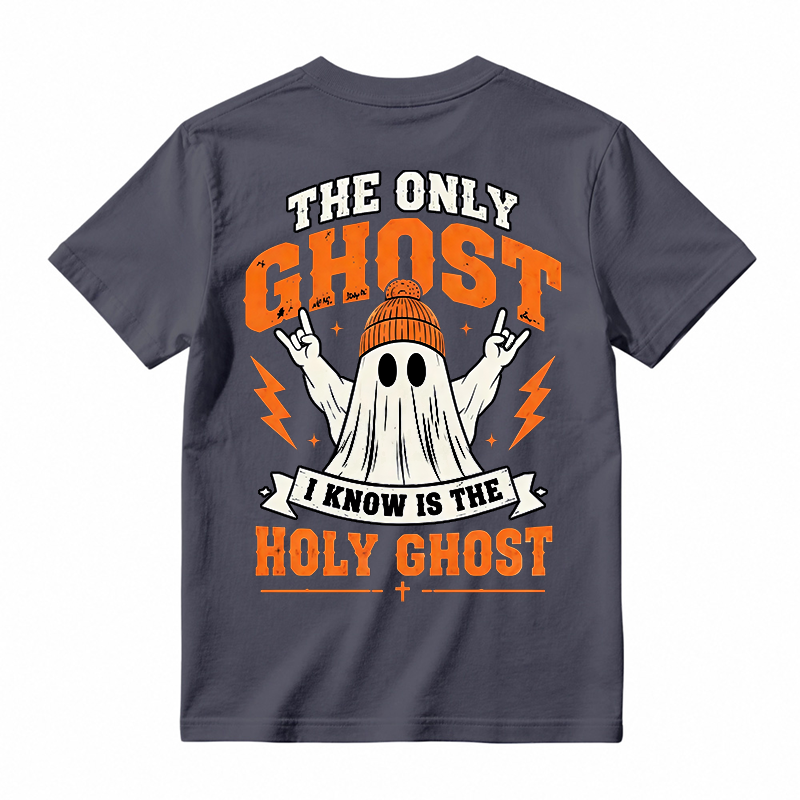 The Only Ghost I Know Is The Holy Ghost Funny Christian Halloween Graphic Tee