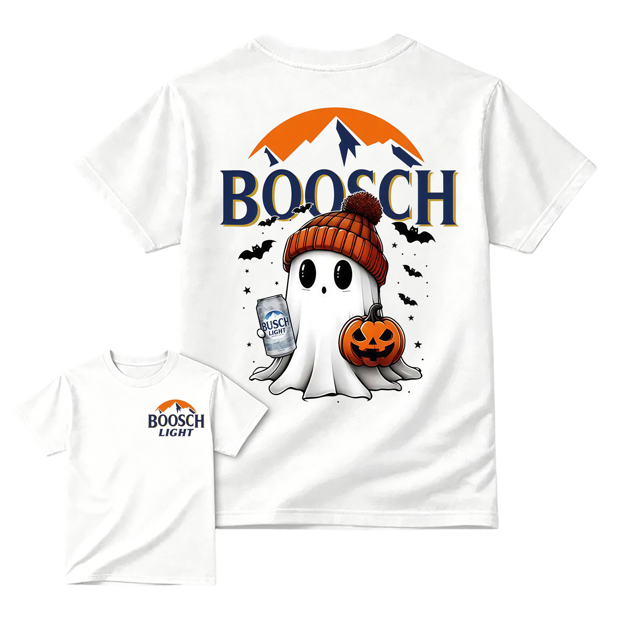 Boosch Light Halloween Cute Ghost Pumpkin T-Shirt