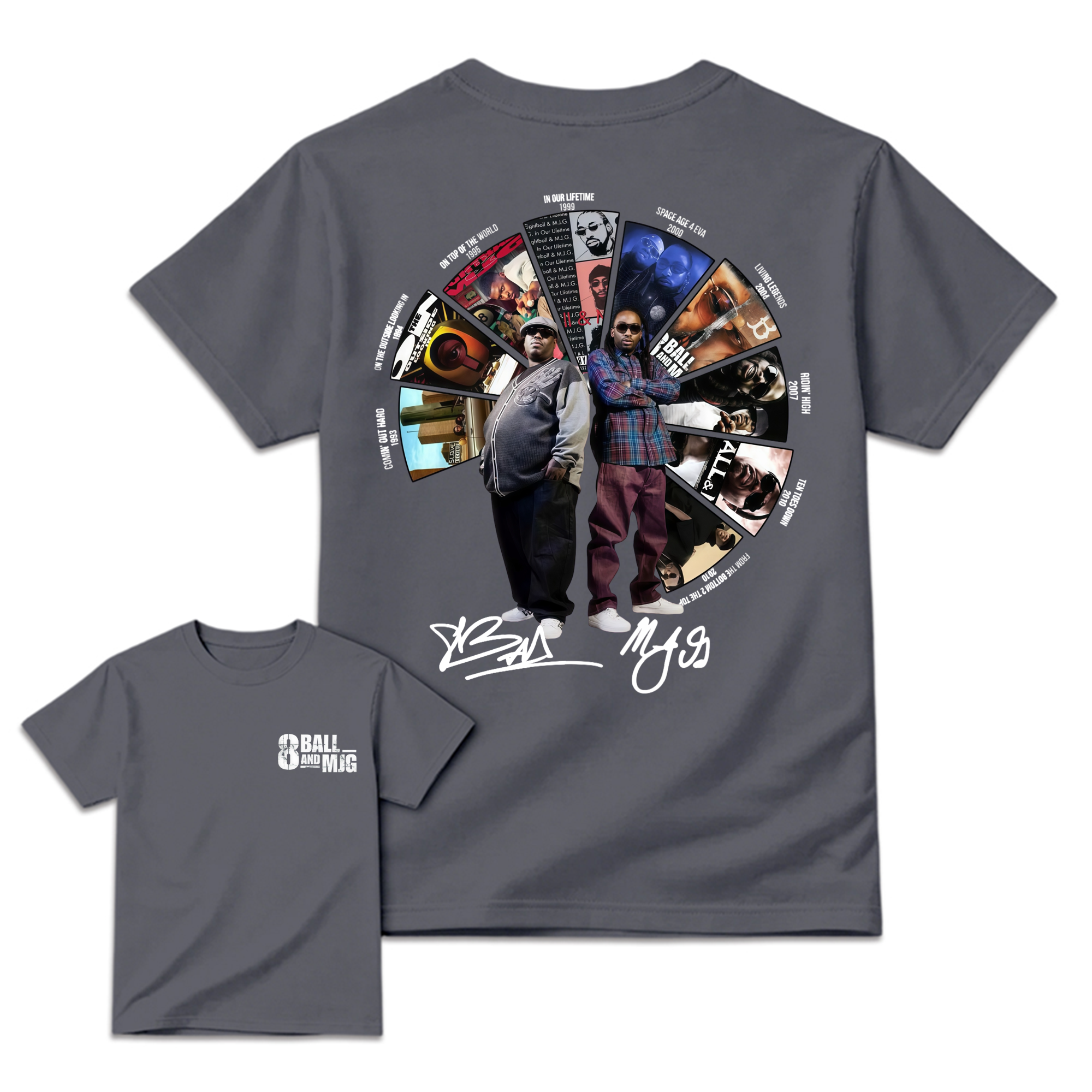 Vintage 8Ball & MJG Vintage Album T-Shirt, Hip Hop Music Band Shirt