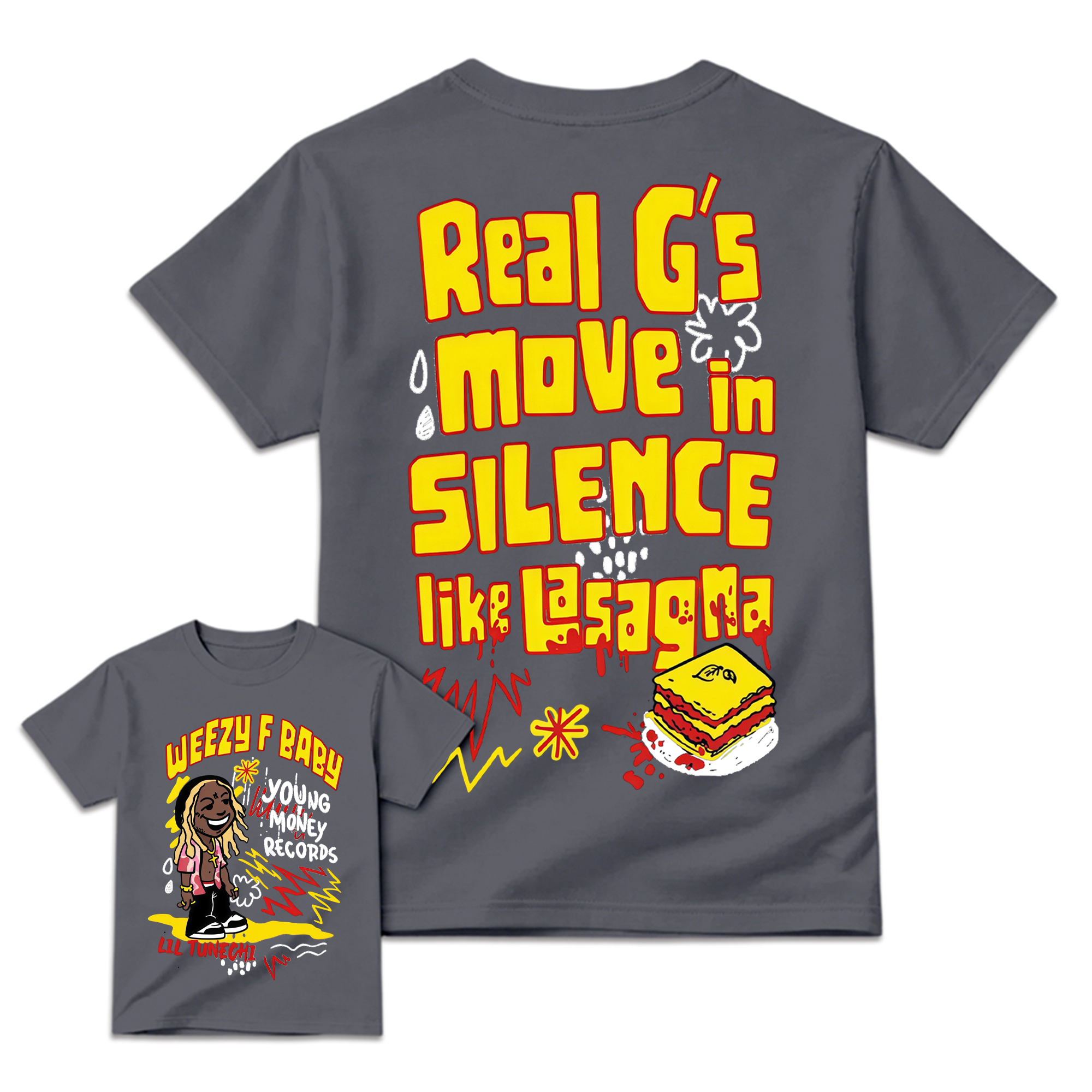 Real G's Move In Silence Like Lasagna Shirt, Young Money Records T-Shirt, Gifts For Rap Fans