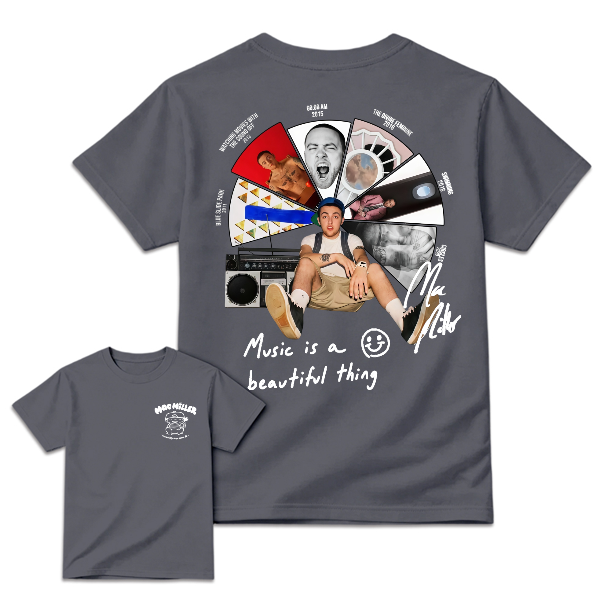 Mac Mil1er Music Is A Beautiful Thing Vintage Hip Hop Rapper Music Album Shirt