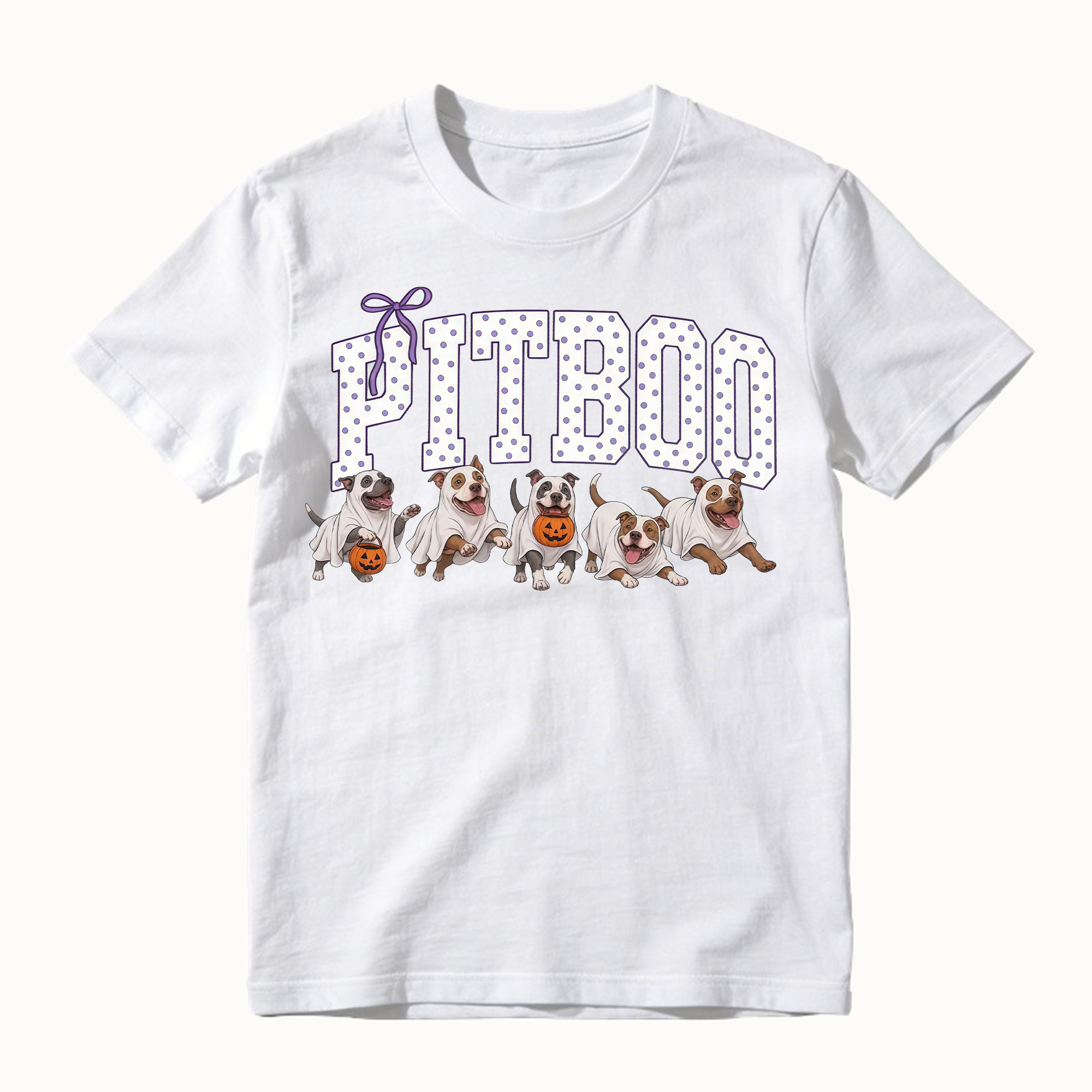 Cute Spooky Halloween Pitbull Shirt, Funny Pitboo Dog Mom Tee