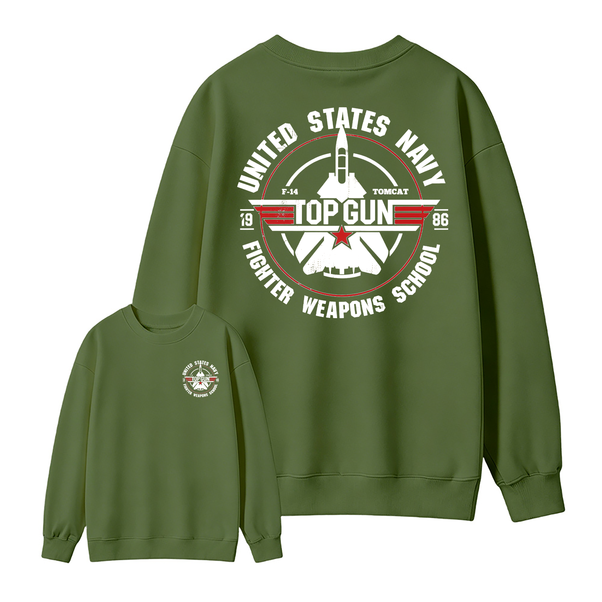 T0p Gun Vintage 80s Fighter Pilot Graphic Sweatshirt, Retro Military Aviation Sweatshirt, Navy Fighter Jet Unisex Sweatshirt