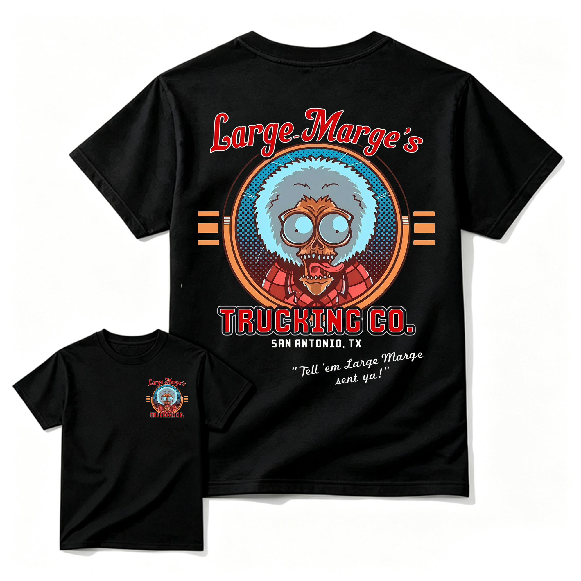 Vintage 1985 Trucker Graphic Tee Retro Horror Movie T-Shirt