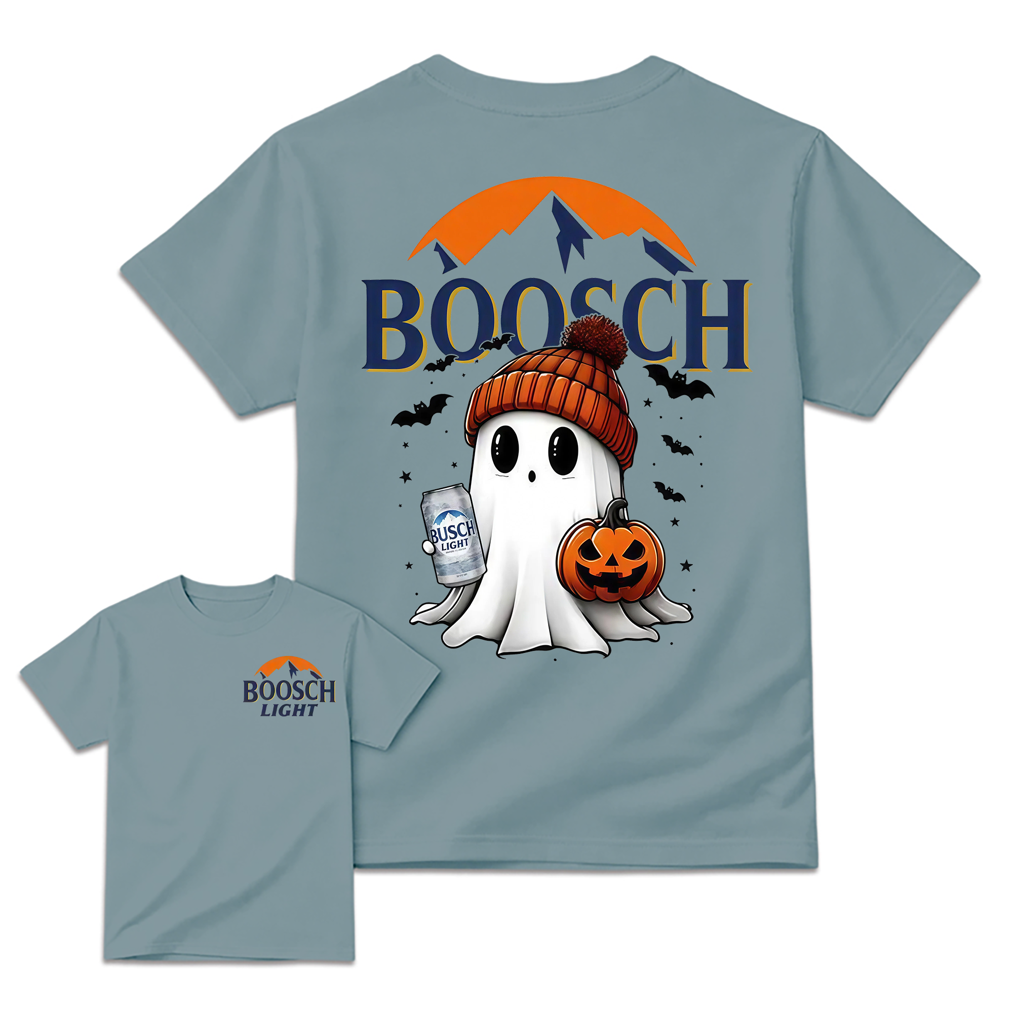 Boosch Light Halloween Cute Ghost Pumpkin T-Shirt