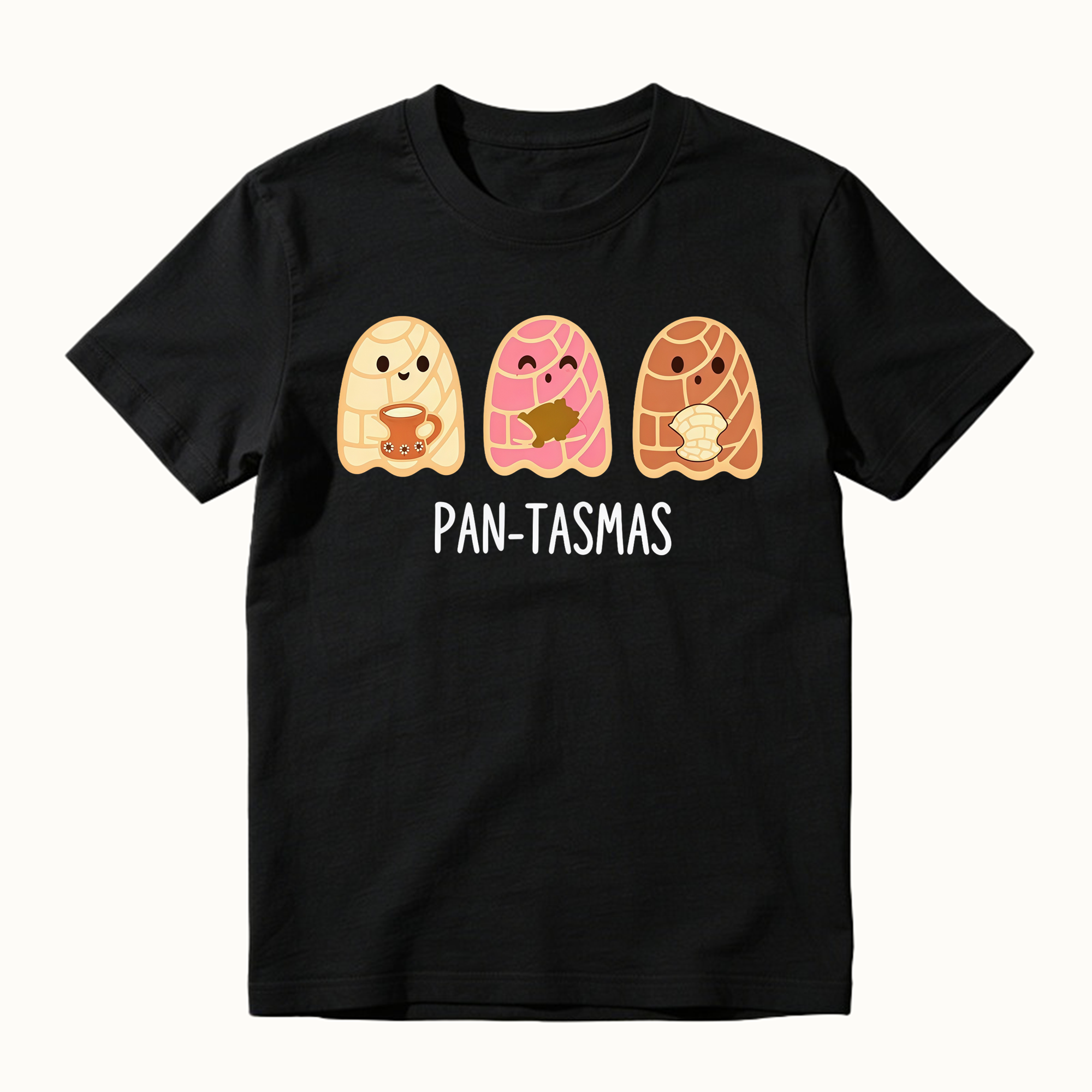 Cute Ghost Pan Dulce Conchas Funny Latina Mexican Halloween Graphic Tee