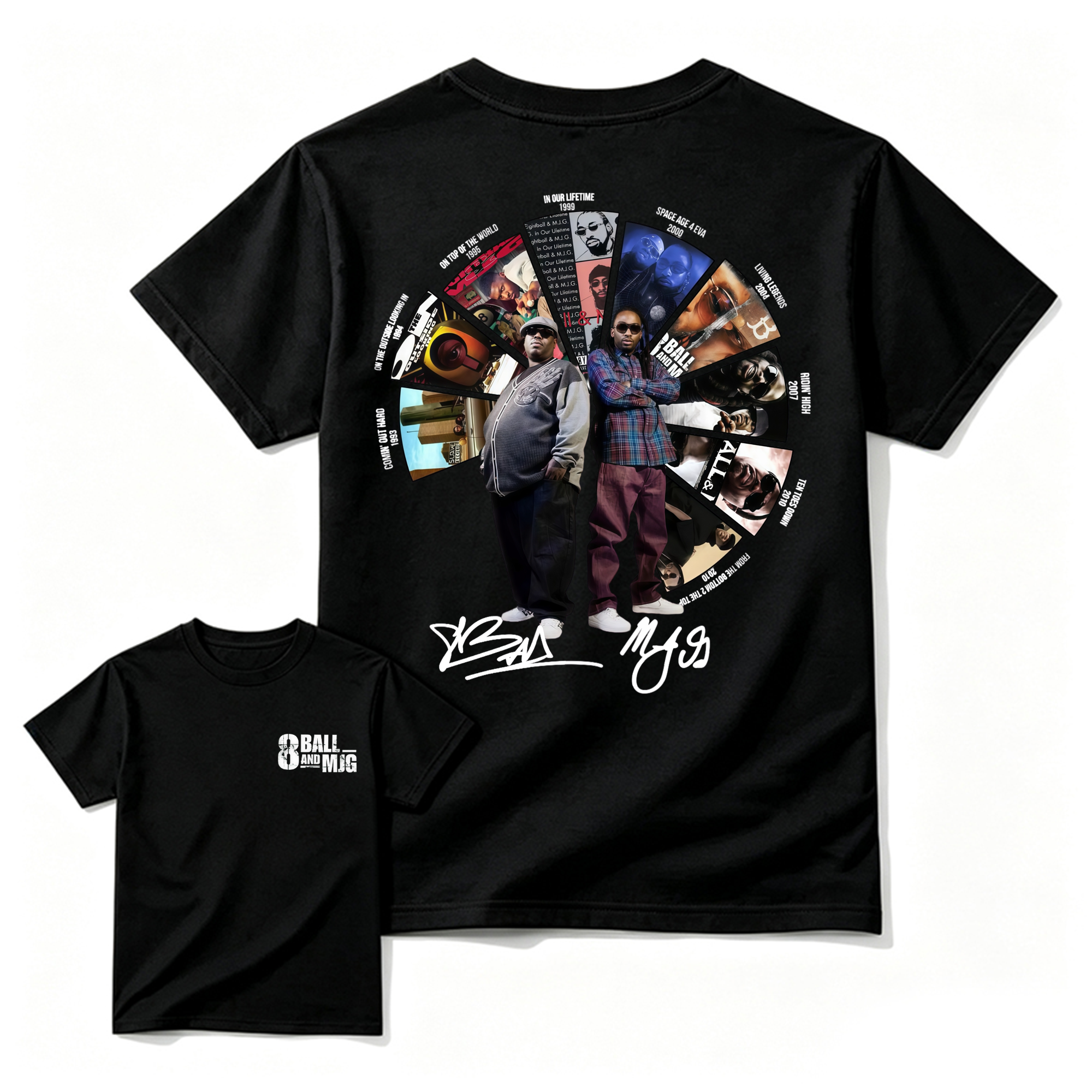 Vintage 8Ball & MJG Vintage Album T-Shirt, Hip Hop Music Band Shirt