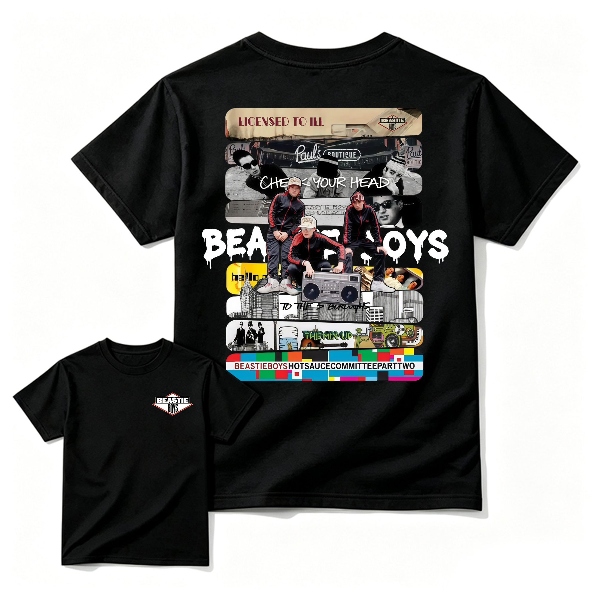 To Honor Beastie Boys Vintage Hip Hop Rap Albums Tour Graphic T-shirt