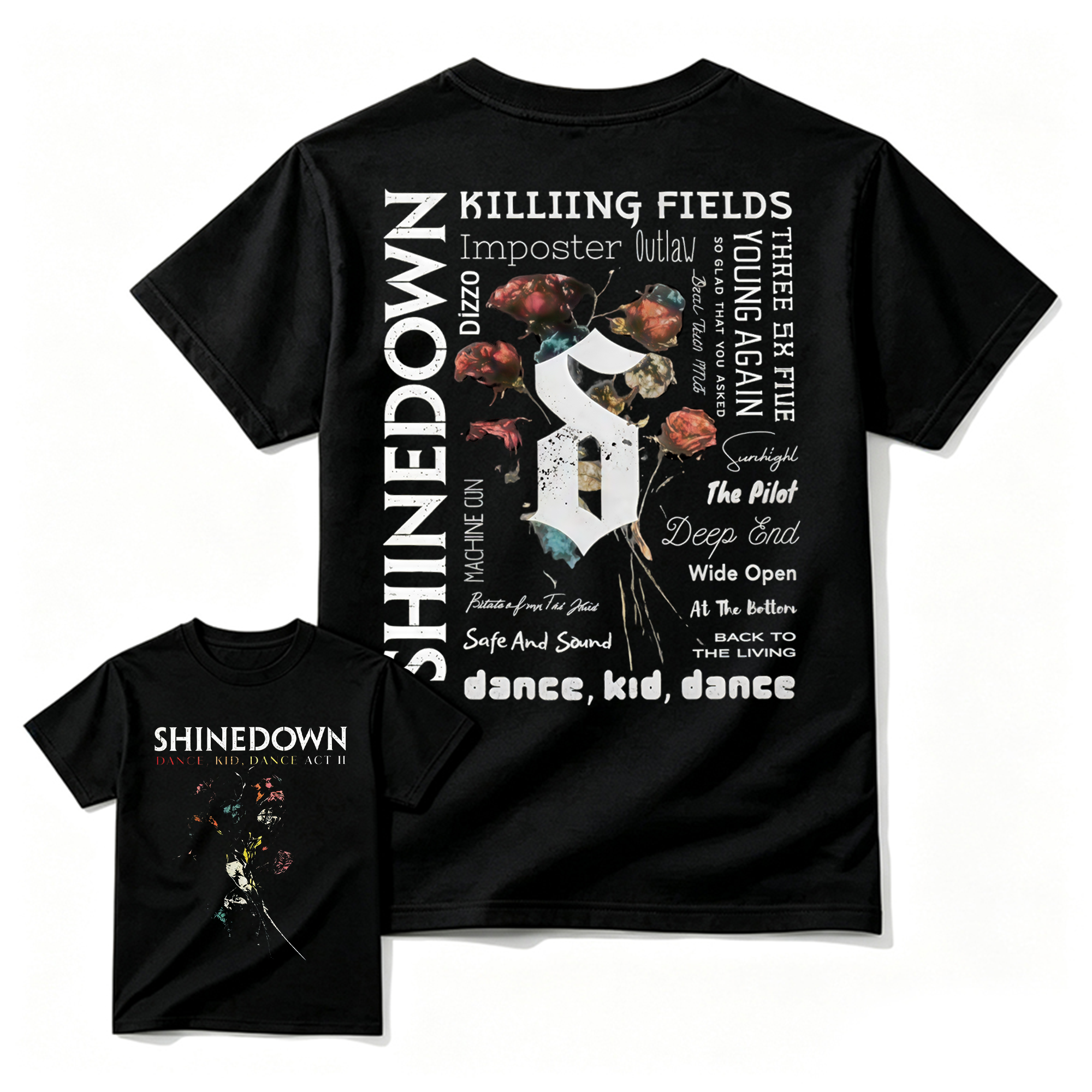 Shined0wn Dance Kid Dance Act II Rock Concert T-Shirt