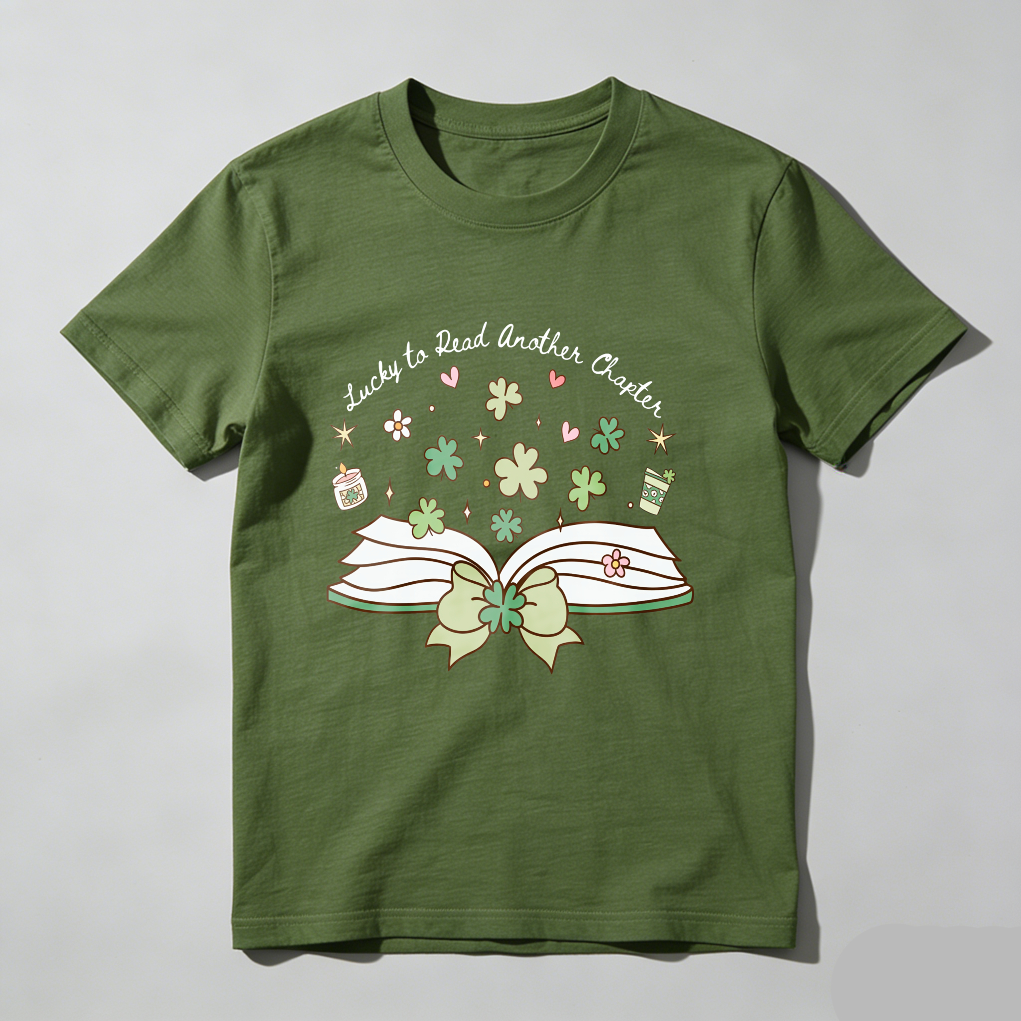 WardrobecartOpen Book With Flowers And Stars tshirt