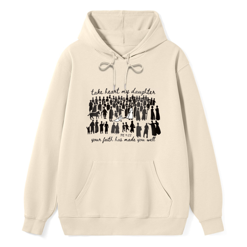 Biblical Verse Take Heart My Daughter Your Faith Has Made You Well With Women Silhouettes And Scripture Reference T-shirt